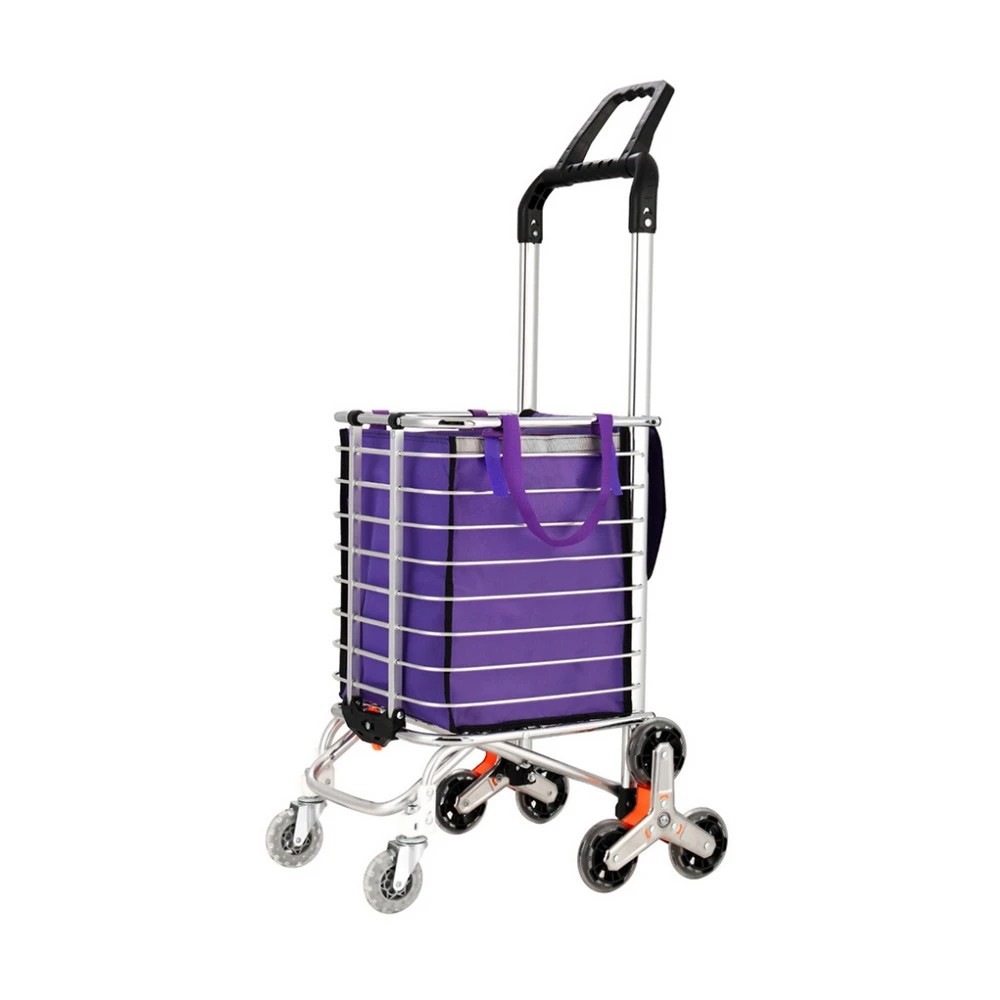 1 Emajin Shopping Cart Trolley 35L Foldable Climbing Wheels - Purple, 1 of 1