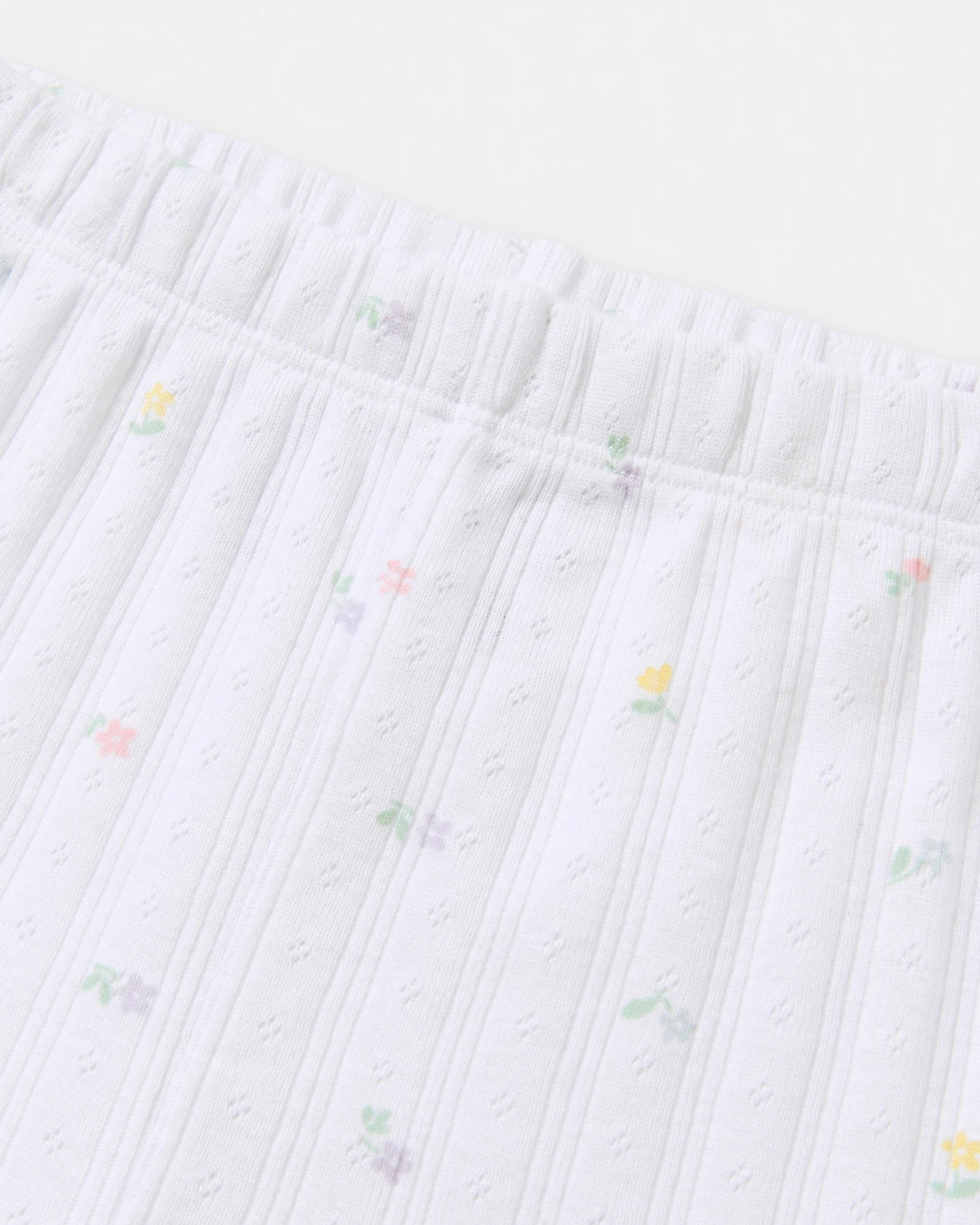 4 Short Sleeve Pyjama Set Crm Flrl, 4 of 5