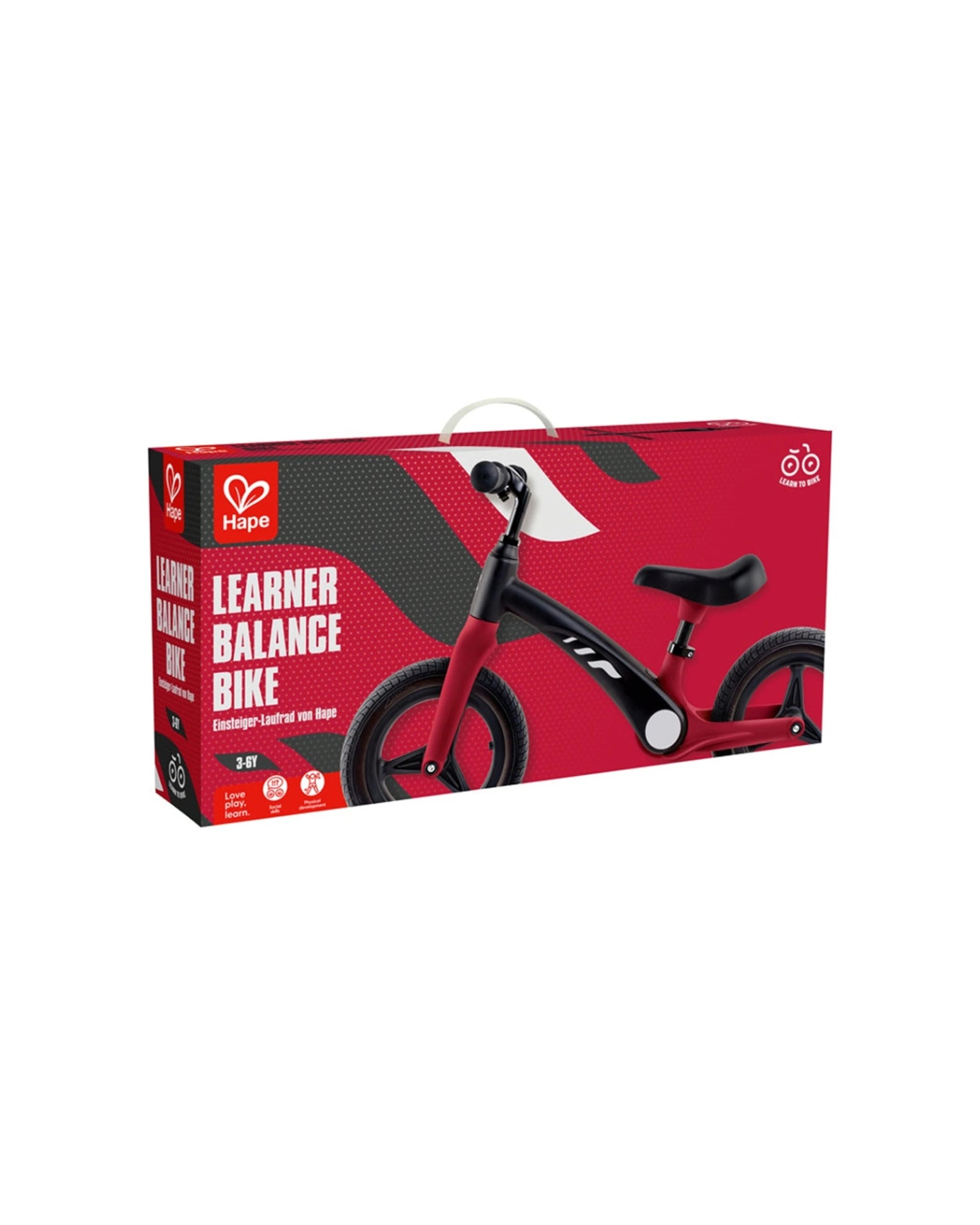 2 Hape Learner Balance Bike Adjustable Kids Ride-On Bicycle Toy - Red, 2 of 3