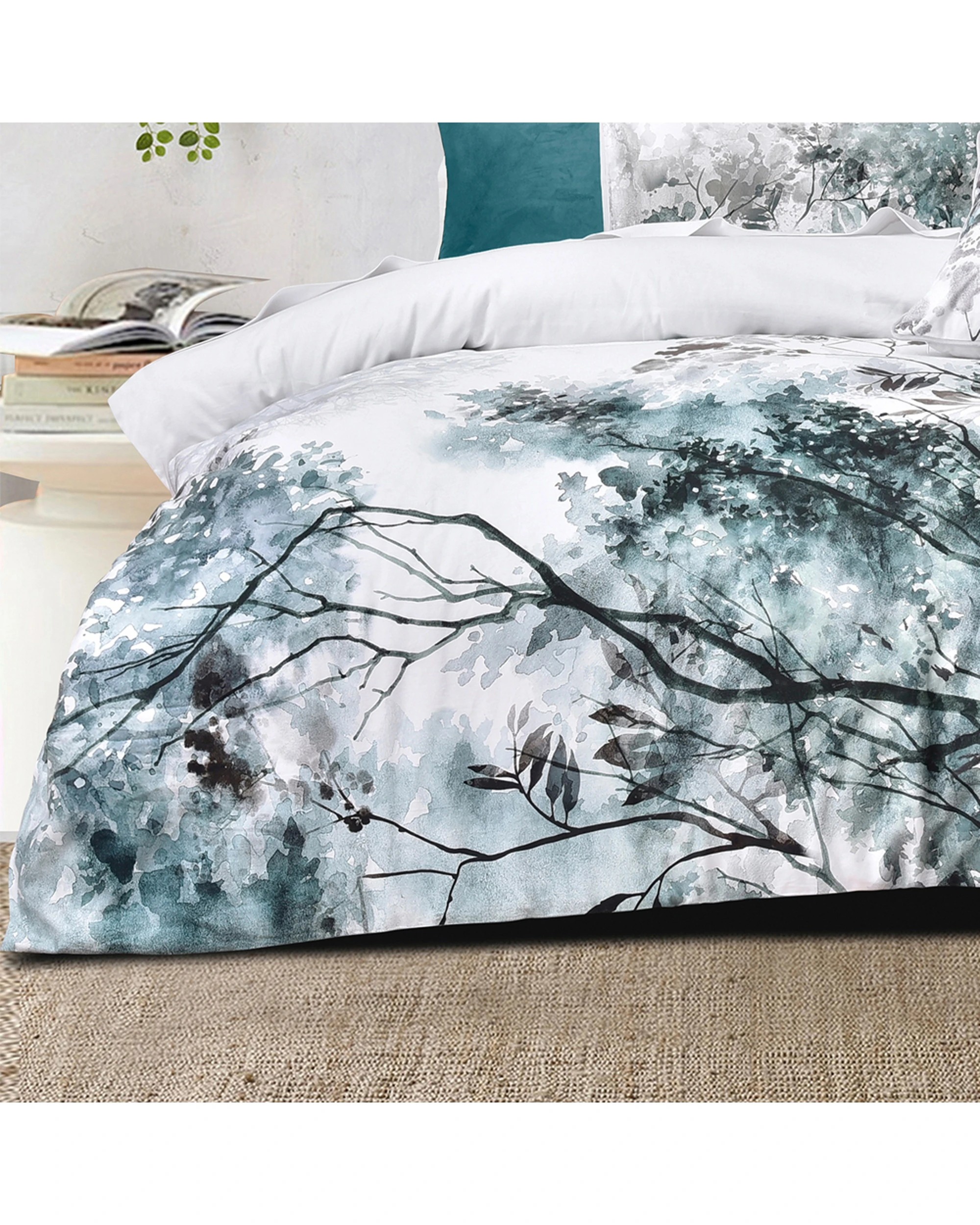 3 Bianca Sherbrooke Queen Cotton Sateen Quilt Cover & Pillowcase Set - White, 3 of 3