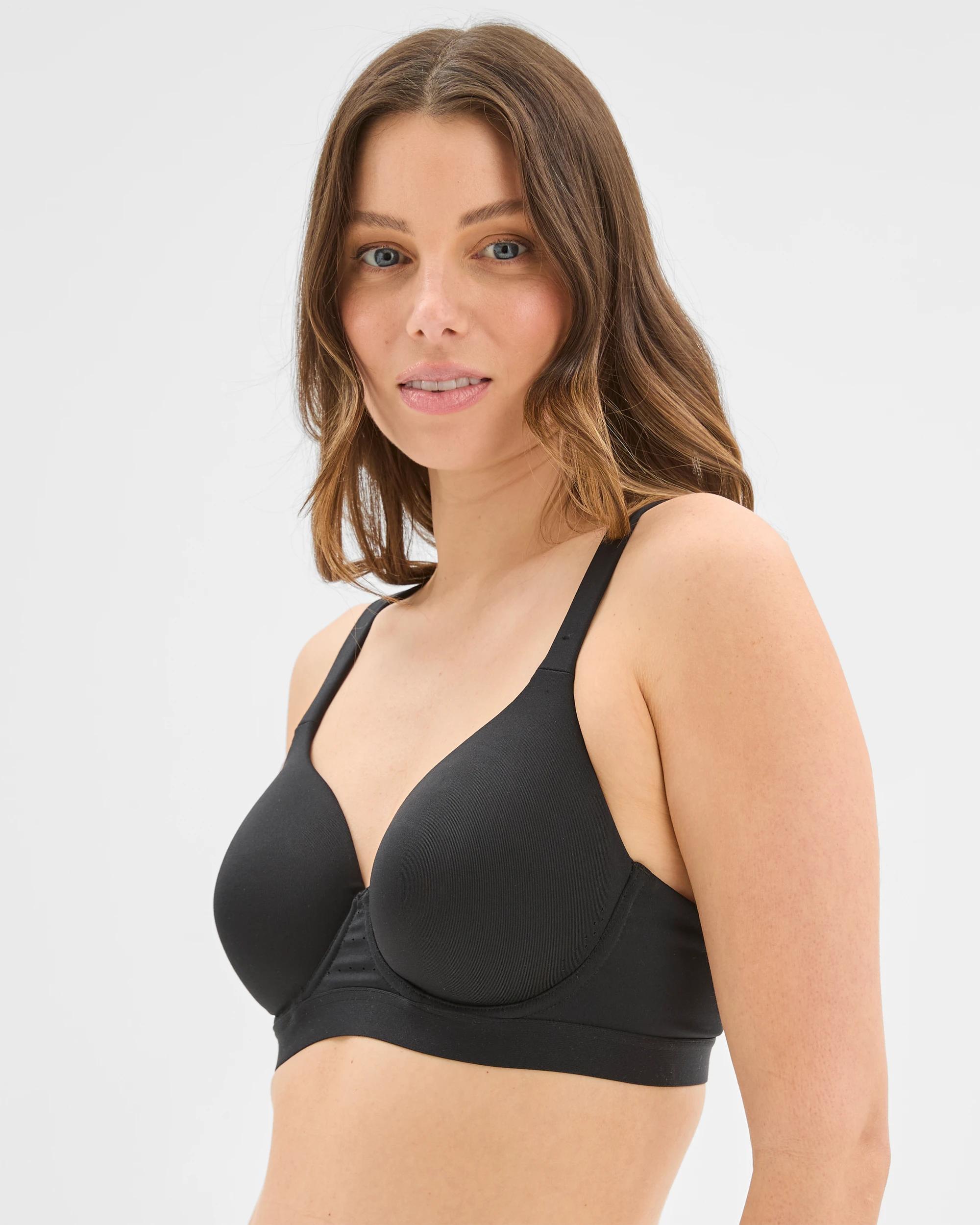 2 Target Womens High Impact Underwire Smooth Contour Sports Bra BLACK, 2 of 4