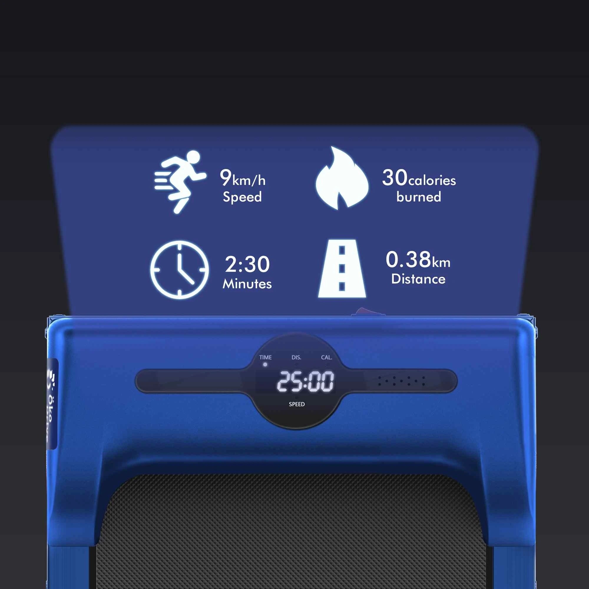 6 Black Lord Treadmill Electric Walking Pad Fitness Home Gym - Blue, 6 of 10