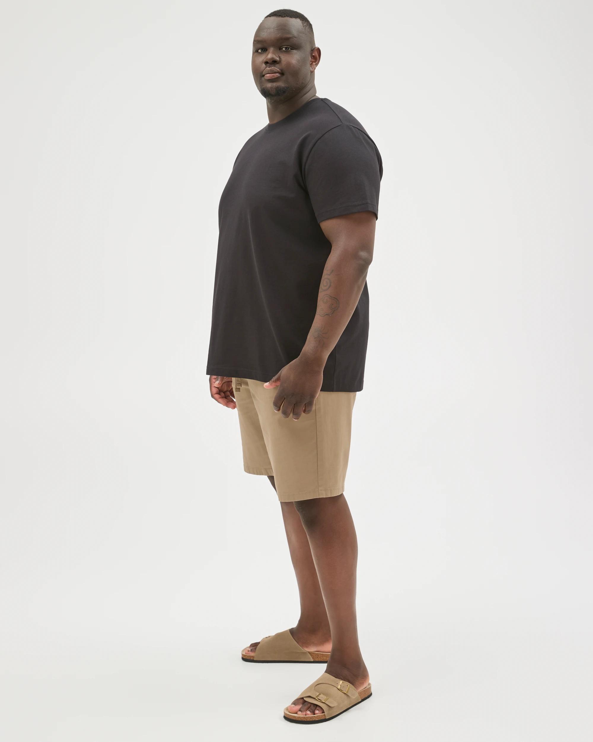 5 Target Man Plus Size Australian Cotton Heavyweight Relaxed T-Shirt BLACK, 5 of 6