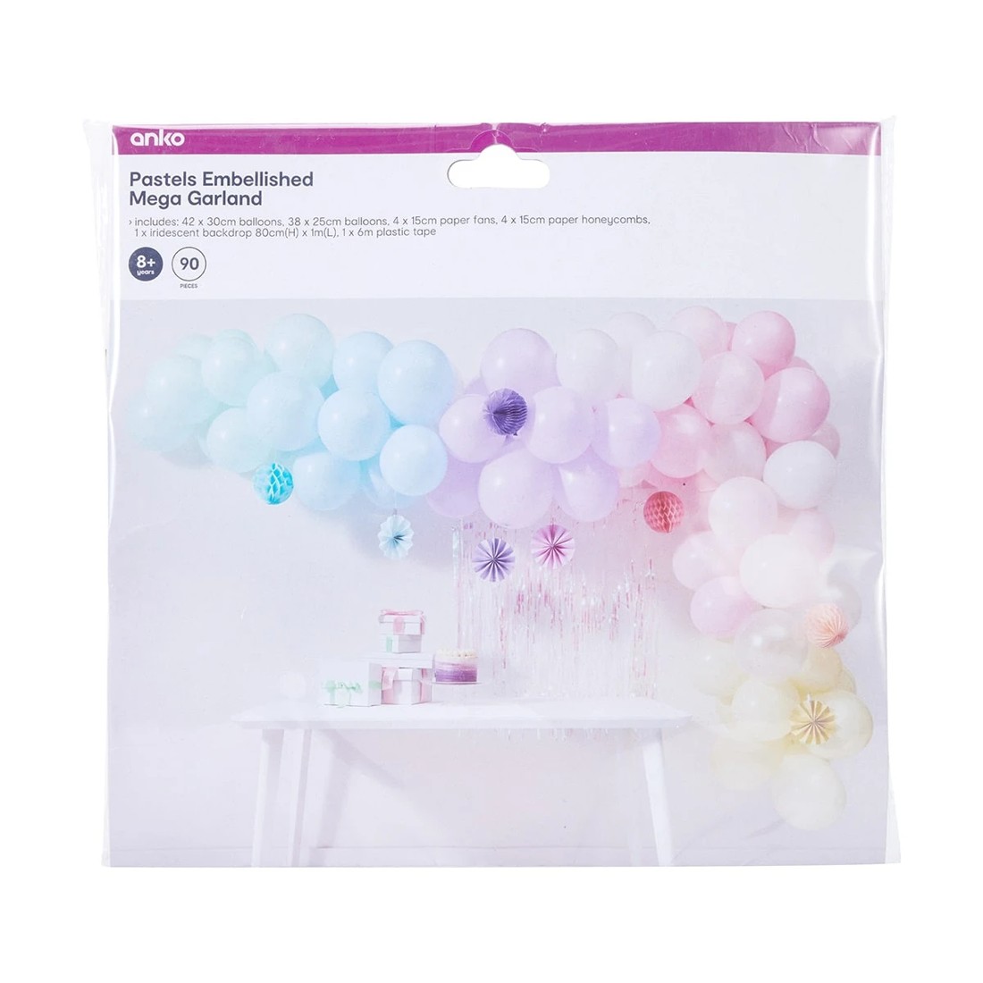 8 Pastel Embellished Mega Balloon Garland, 8 of 8