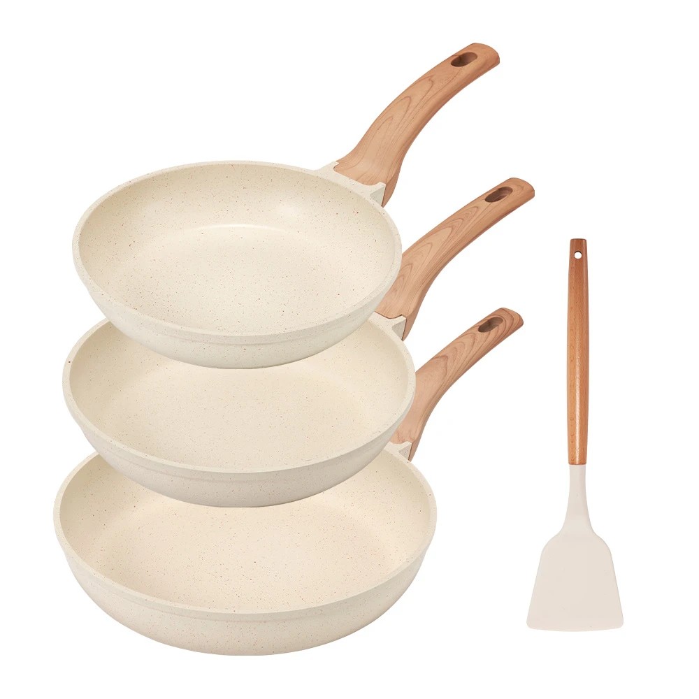 1 ZUNI 20PCS Nonstick Cookware Pots and Pans Set Granite Coating - White, 1 of 1