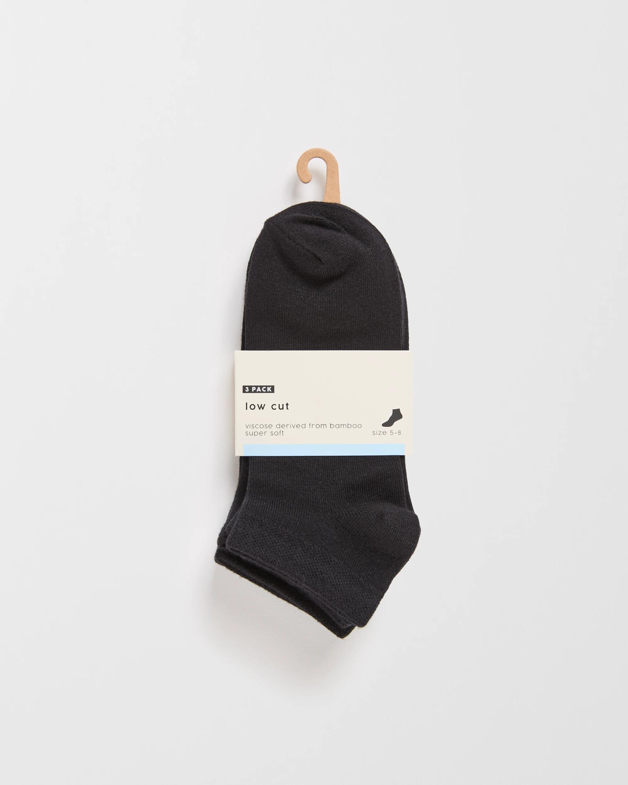 3 Target Womens Bamboo Low Cut Socks 3 Pack BLACK, 3 of 3