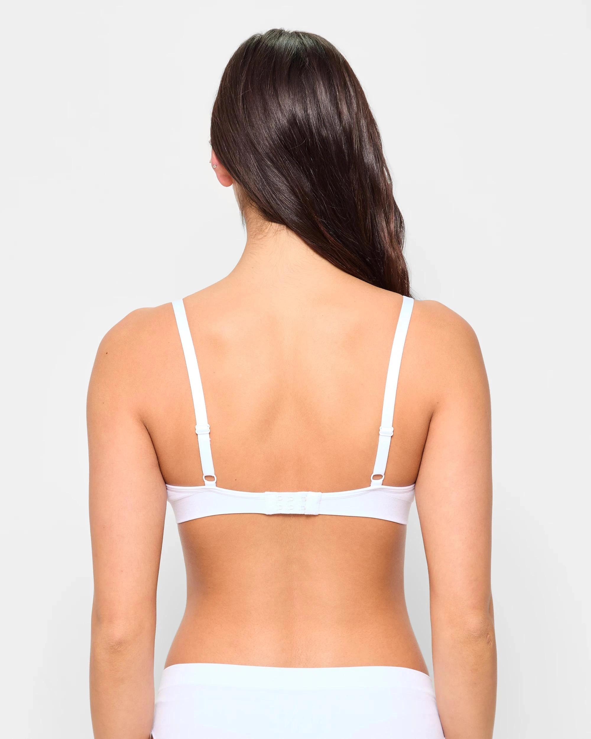 4 Lily Loves Seamfree Embossed Wirefree T-Shirt Crop Bra WHITE, 4 of 4