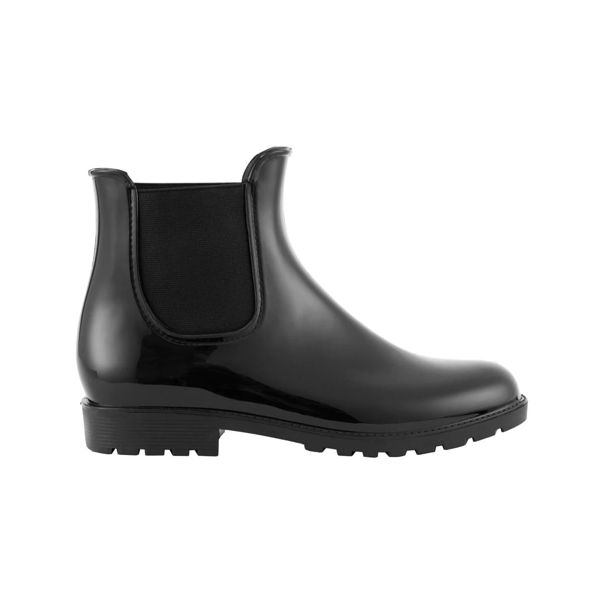 1 Gusset Ankle Rainboots Black, 1 of 4
