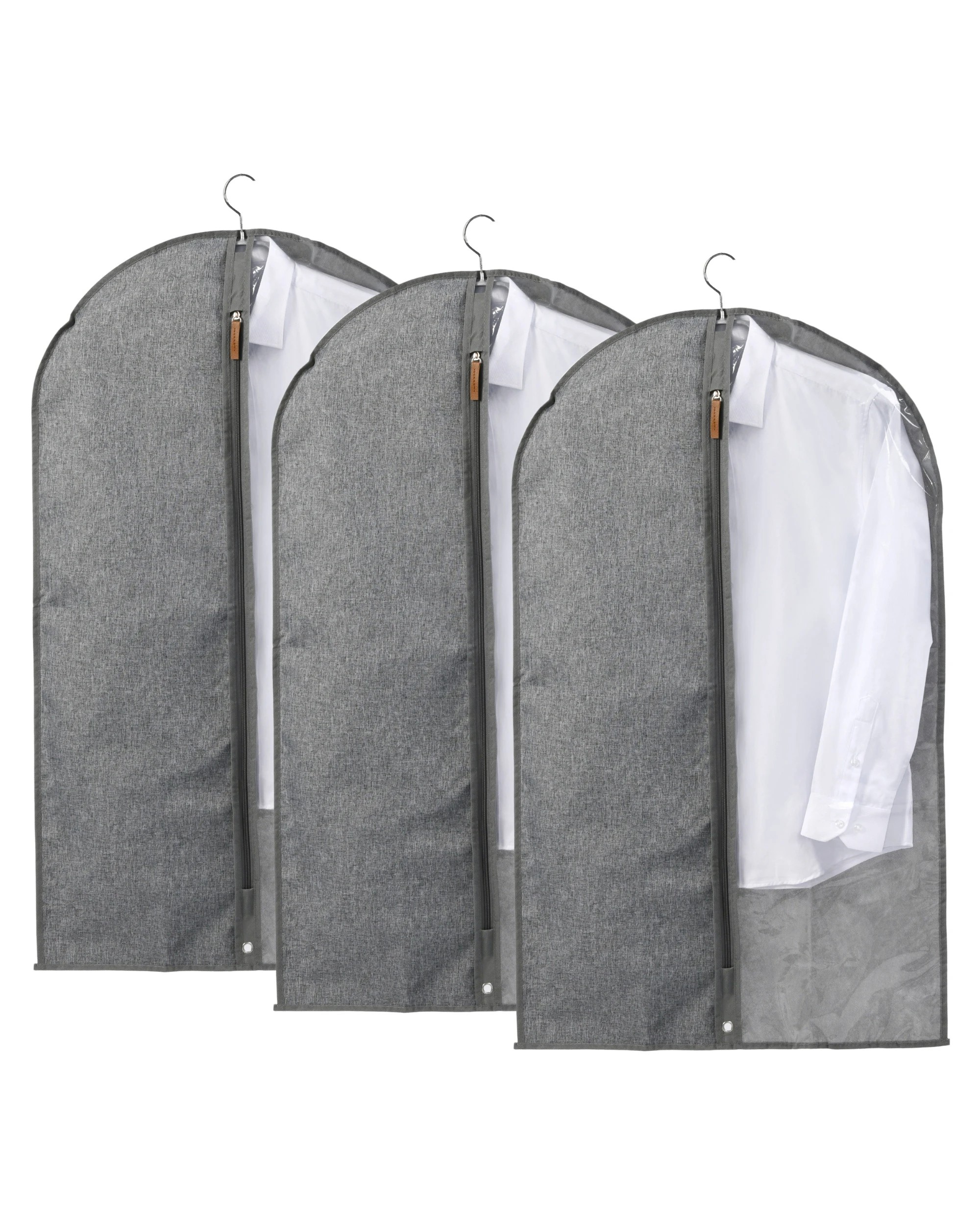 4 Takara Tiora Suit Garment Bag 3 Pack 60x100cm - Grey, 4 of 6