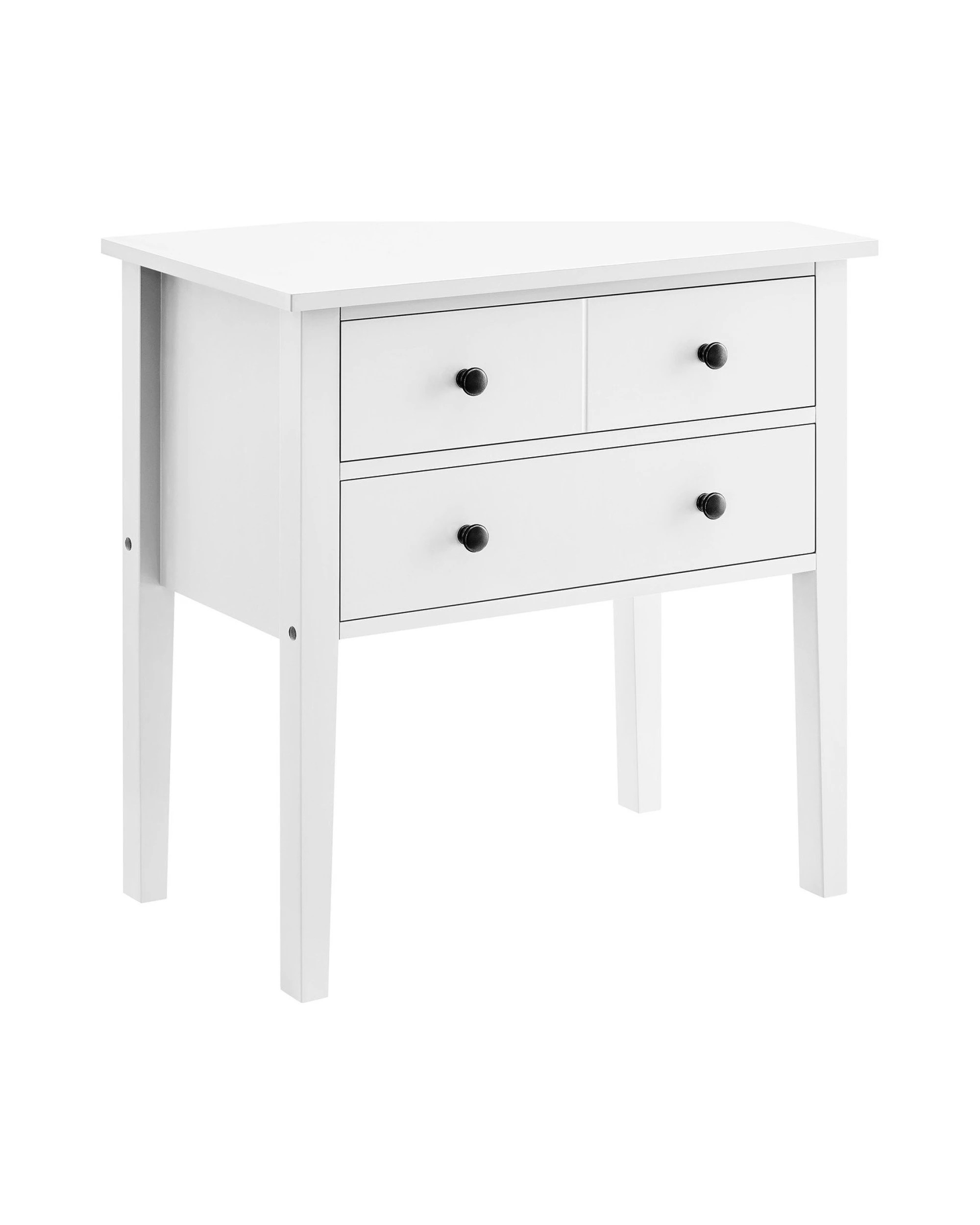 1 Sarantino Sven Bedside Table Night Stand - White, 1 of 9