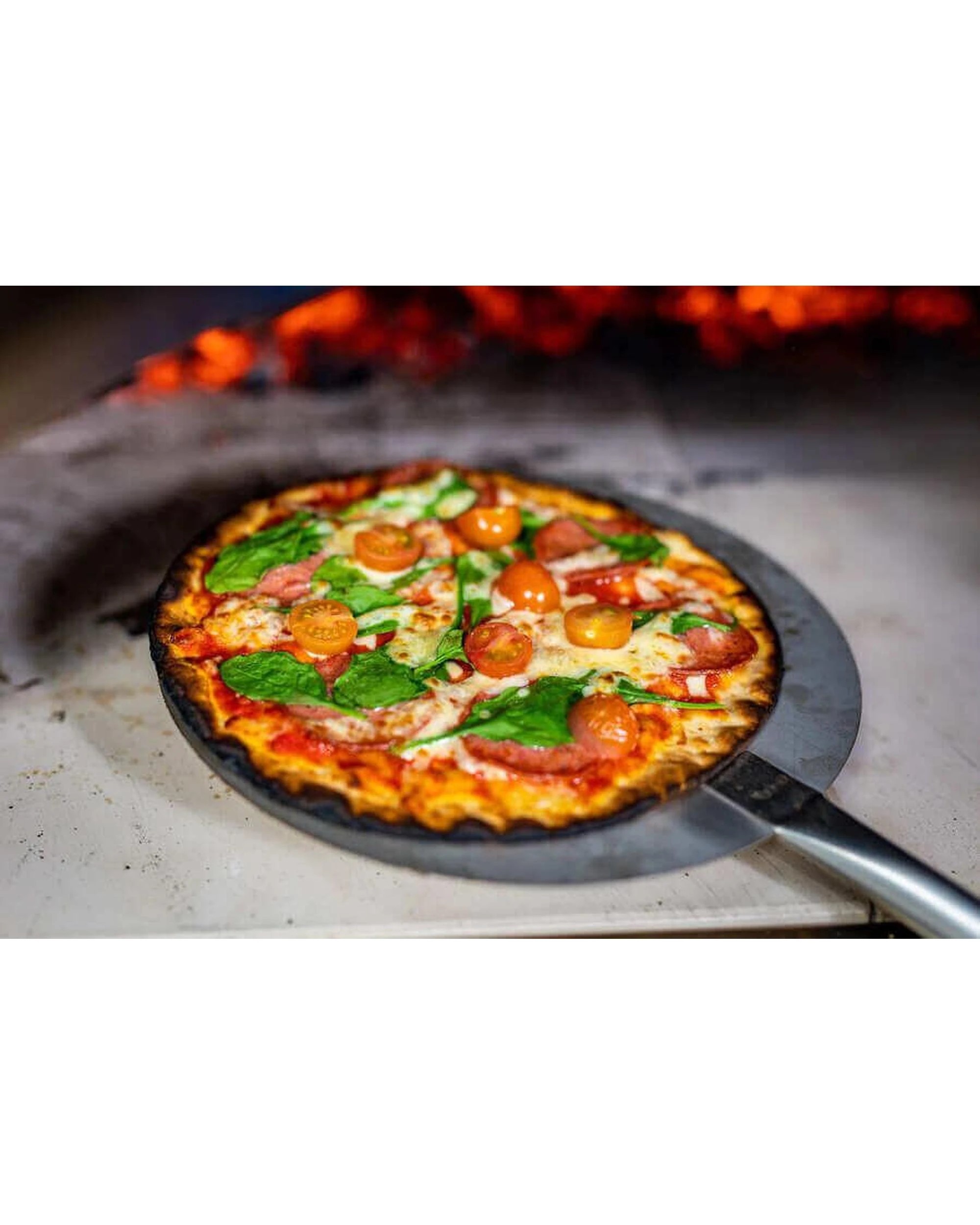 7 Flaming Coals Stainless Steel Pizza Spinner, 7 of 10