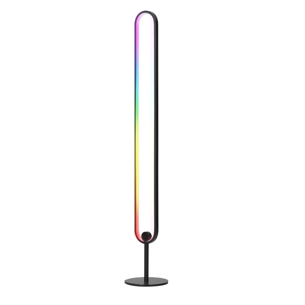 1 Artiss RGB LED Floor Lamp Remote Control Corner Light Stand Gaming Room 118CM - Black, 1 of 6