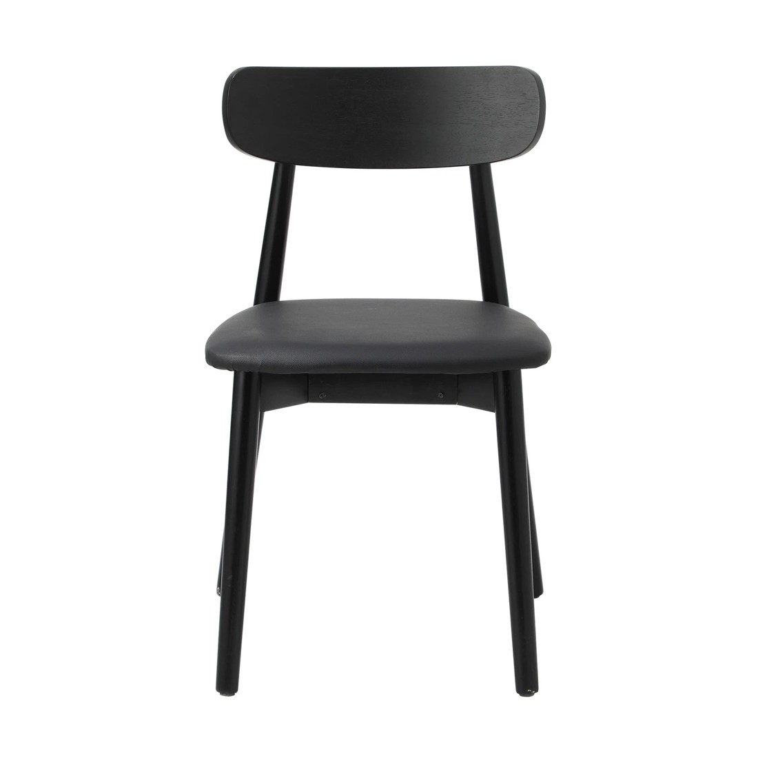 6 Oikiture 4x Dining Chairs Kitchen Chair PU Leather Solid Wood Cafe Lounge - Black, 6 of 10