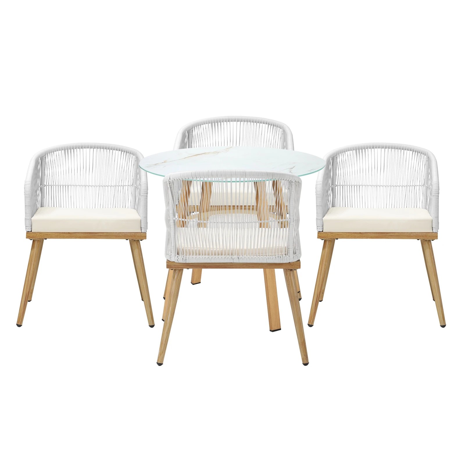 7 Livsip Outdoor Dining Set Table Lounge Chairs Patio Furniture Setting 5 Piece
 - Multi, 7 of 7