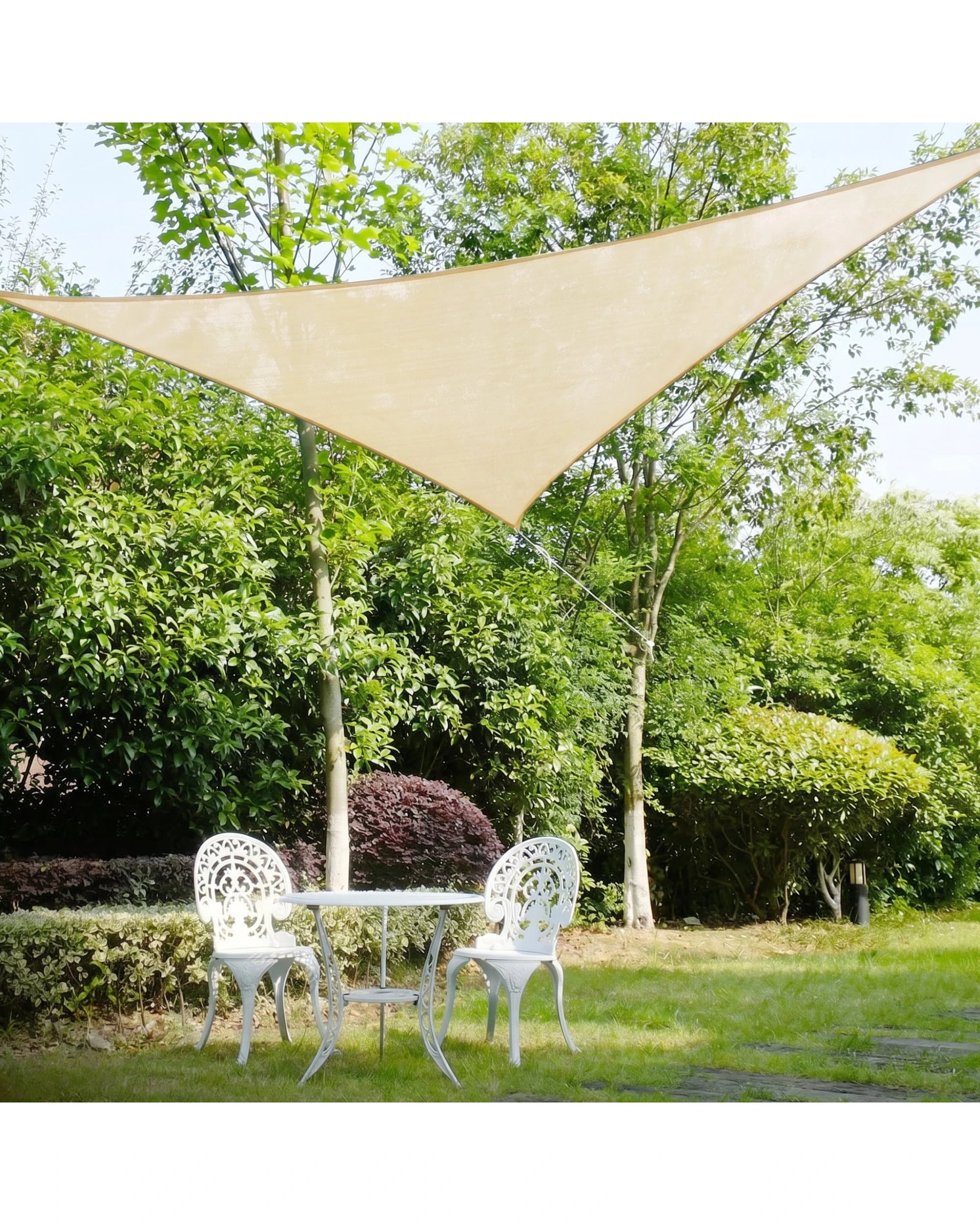 2 Wallaroo Waterproof 160GSM Outdoor Sun Shade Sail Canopy 3.6m Triangle - Yellow, 2 of 4