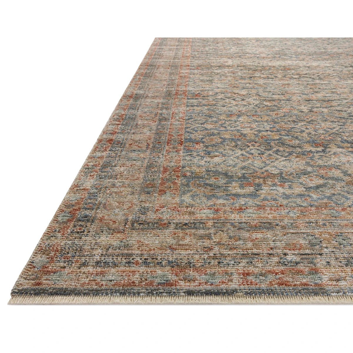 6 Common Ground Rugs Heirloom 12 370x300cm - Extra Large Power Loomed Pet Friendly Floor Rug - Blue, 6 of 7