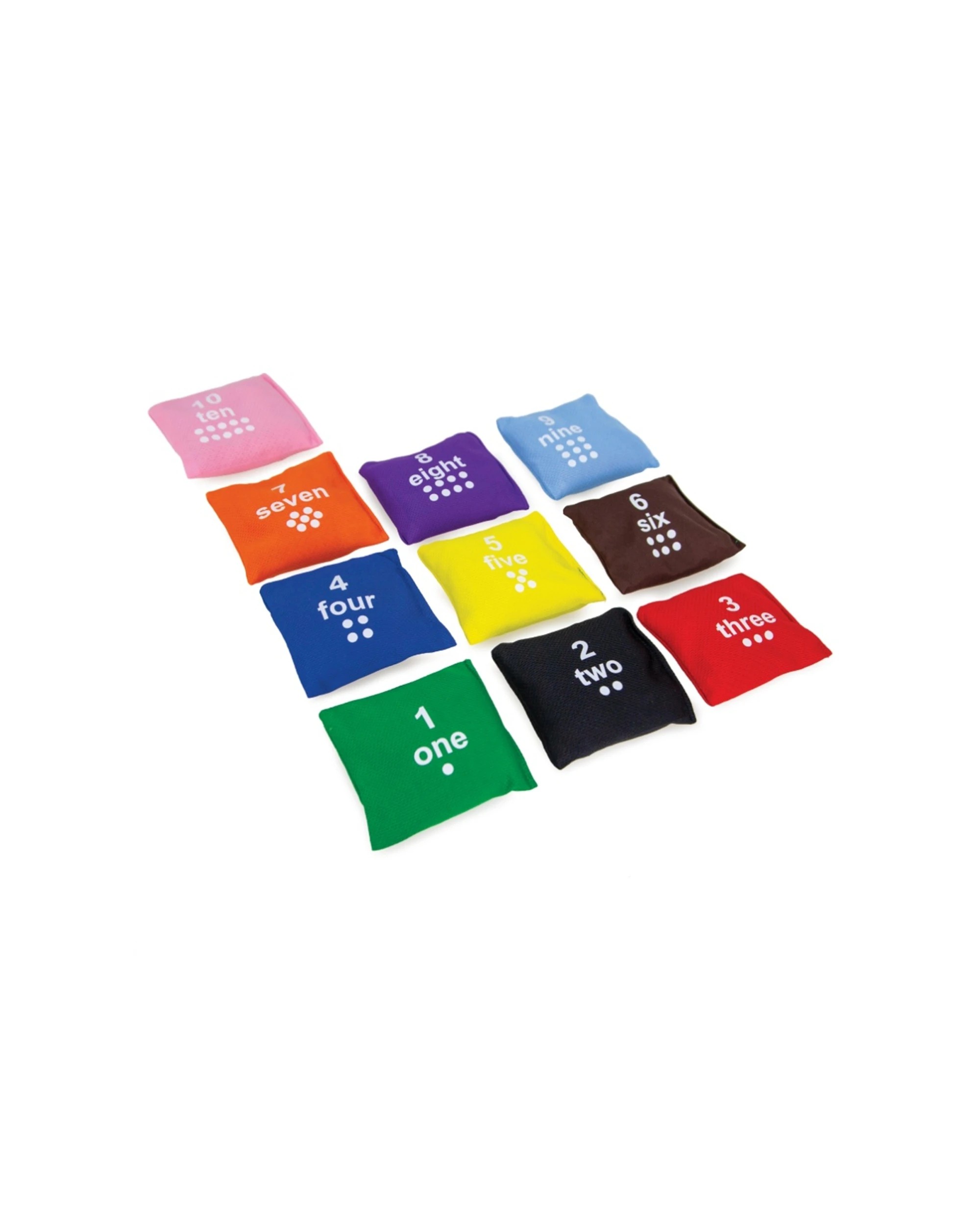 1 Victor Sports 10pc Bean Bag Set Numbered 1-10 Educational Colours Cotton - Multi, 1 of 3