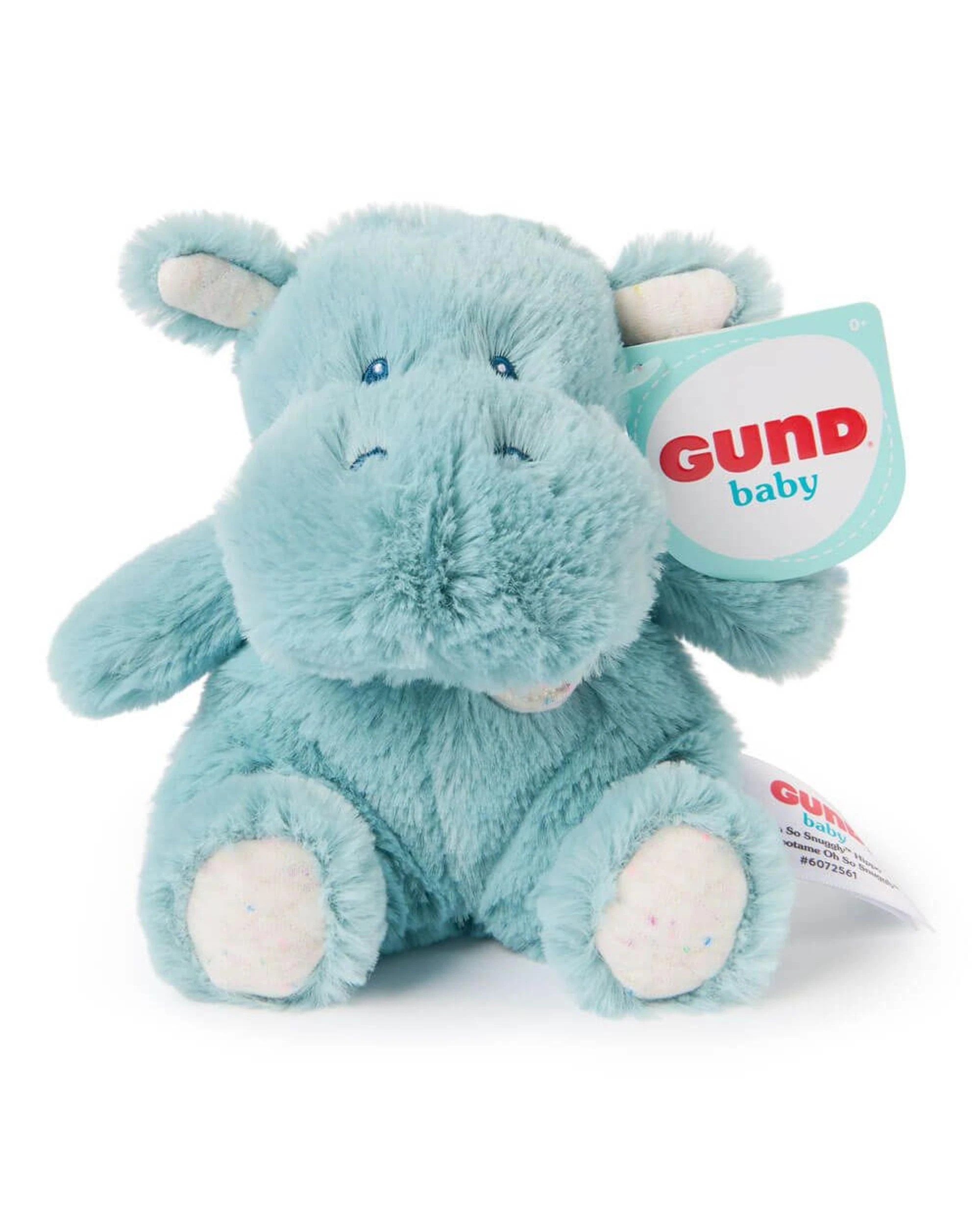 1 Gund Oh So Snuggly Littles Hippo 16cm Plush, 1 of 3