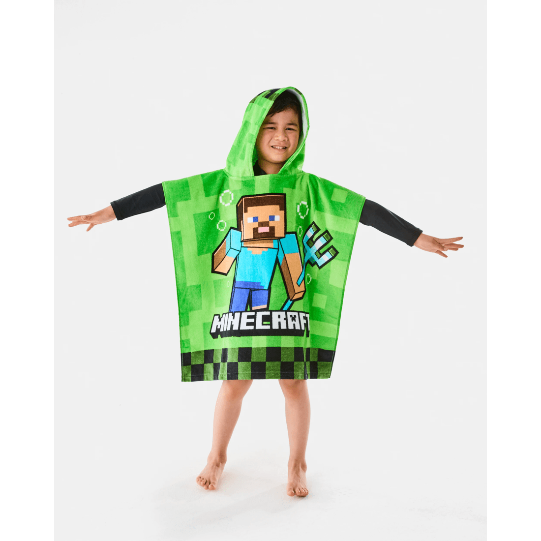 3 Minecraft Cotton Hooded Towel, 3 of 8