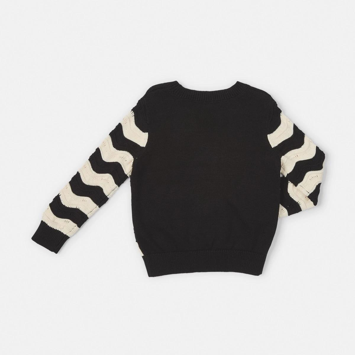 8 Knit Jumper Blk Stripe, 8 of 8