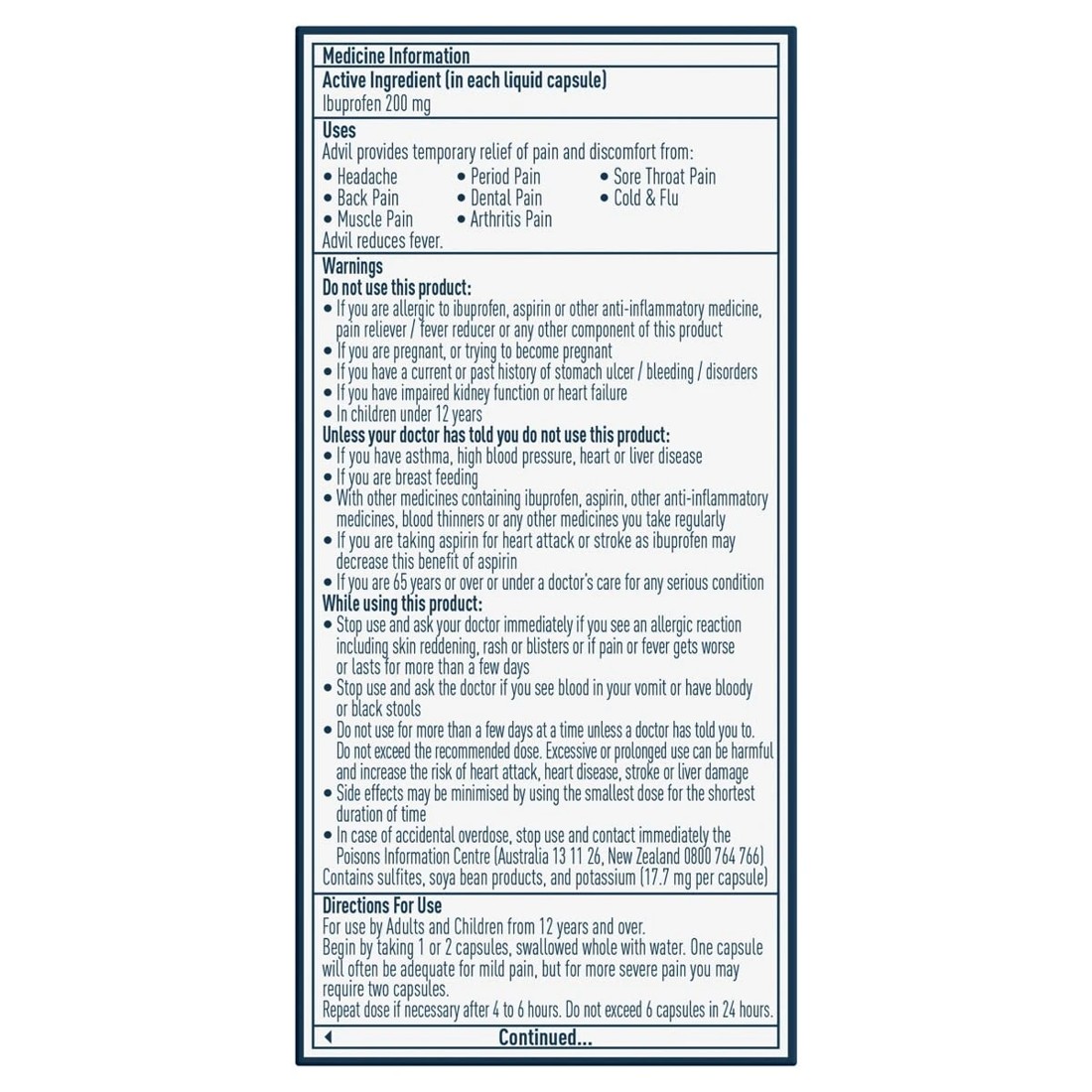 4 10 Pack Advil Ibuprofen Liquid Capsules 200mg, 4 of 10