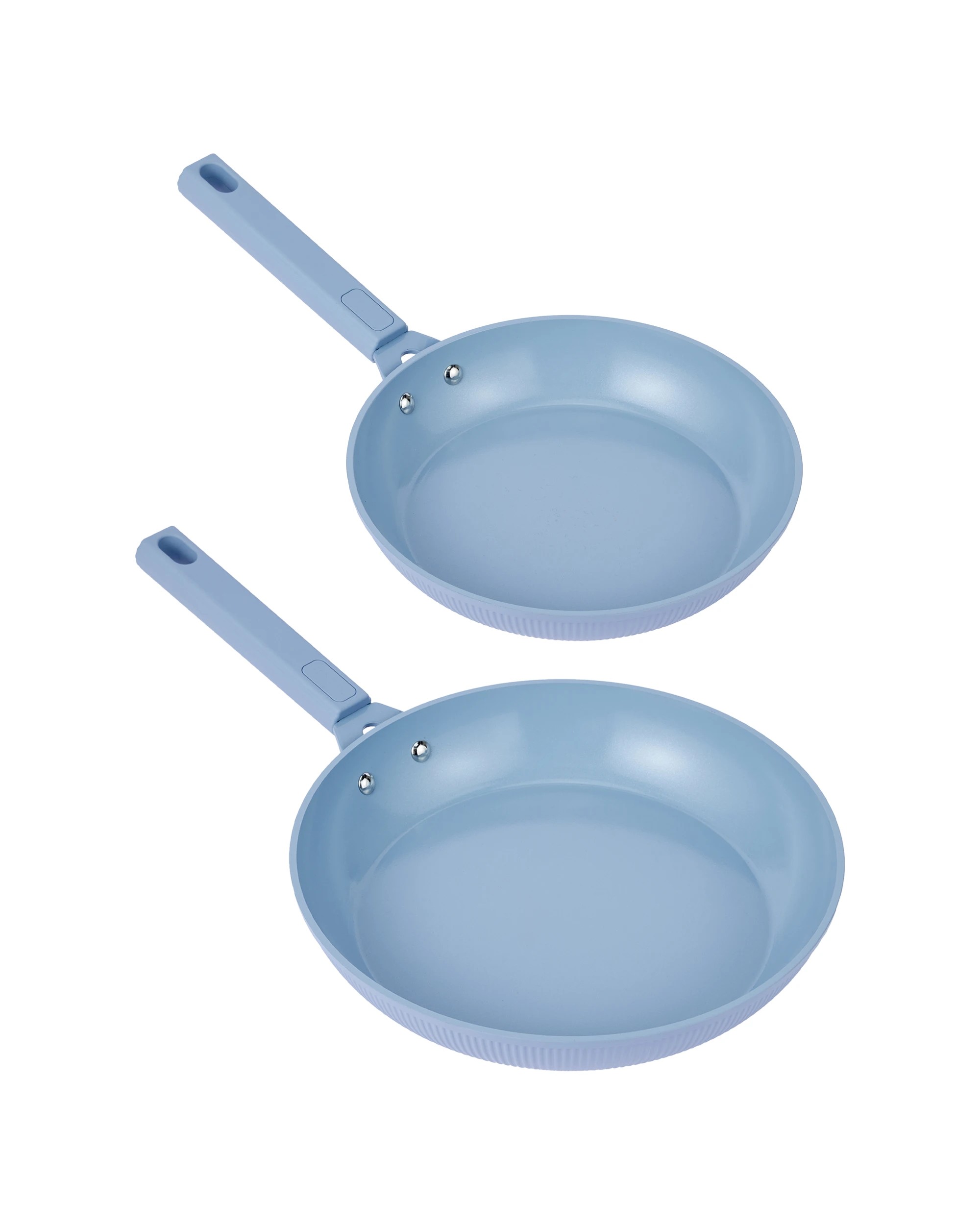 1 2 Pack Ceramic Coated Non Stick Fry Pans - Blue, 1 of 7