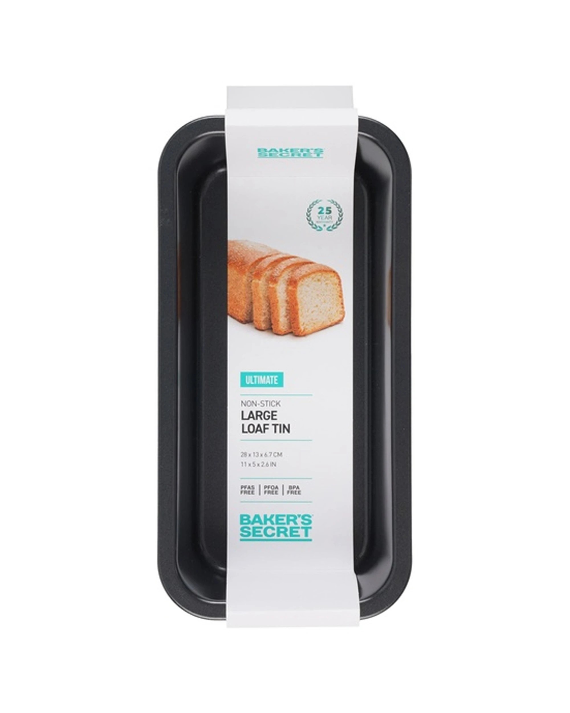 4 Bakers Secret Ultimate Non-Stick Large Loaf Tin Oven-Safe 28x13cm - Black, 4 of 4