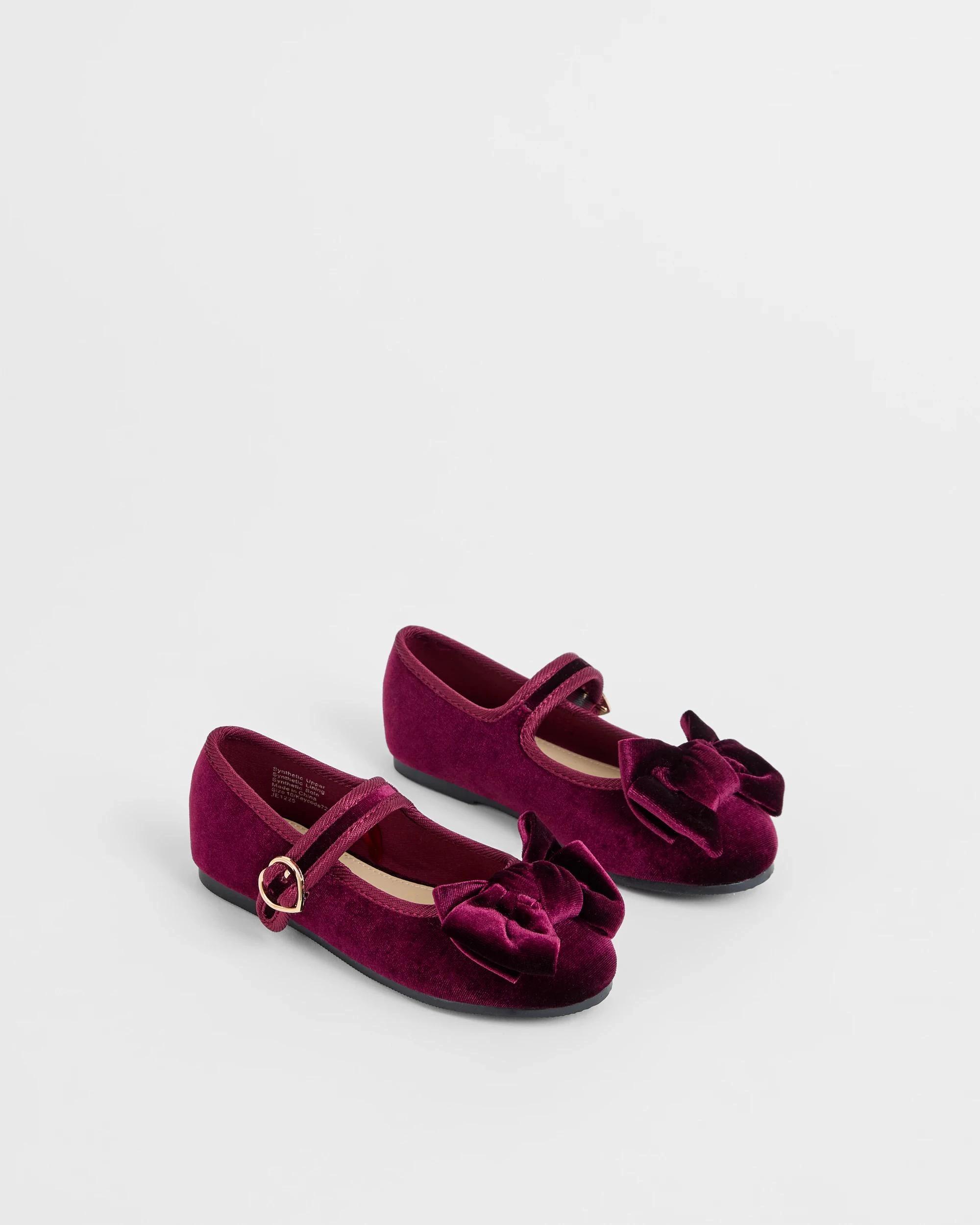 2 Target Kids Valour Bow Ballet Flats BURGUNDY, 2 of 3
