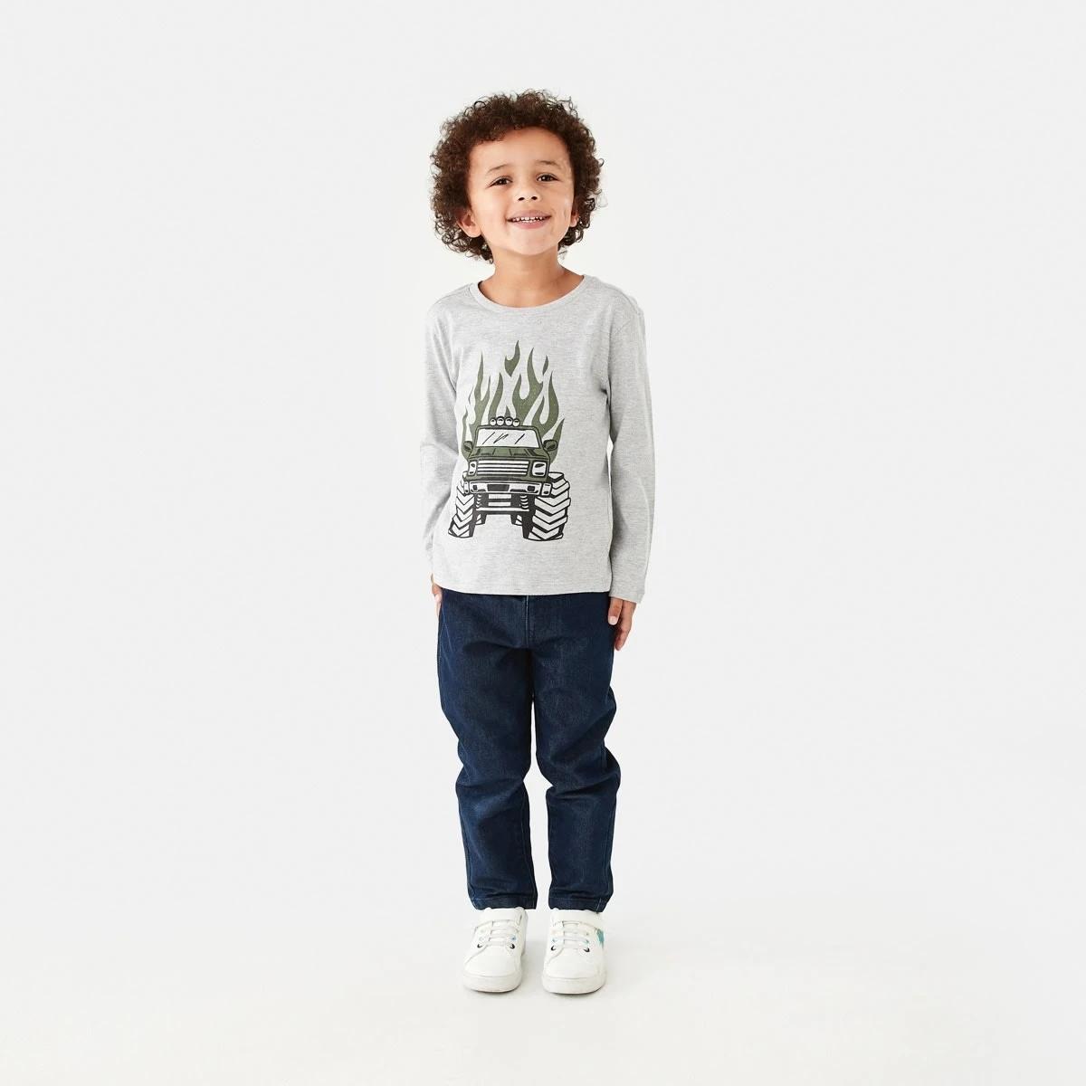 5 Long Sleeve Print T-shirt Gry Monste, 5 of 8