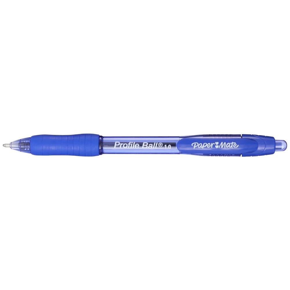 2 Paper Mate Profile Retractable Ballpoint Pens 1mm Blue 4 Pack, 2 of 2