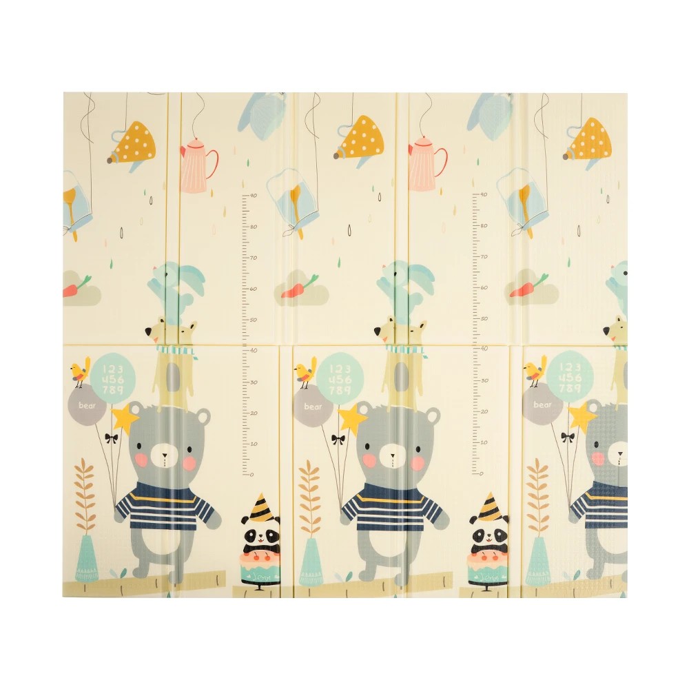1 Playpals Kids Play Mat Baby Crawling Foldable Pad Foam Carpet Non-slip 2CM Thick - Multi, 1 of 2