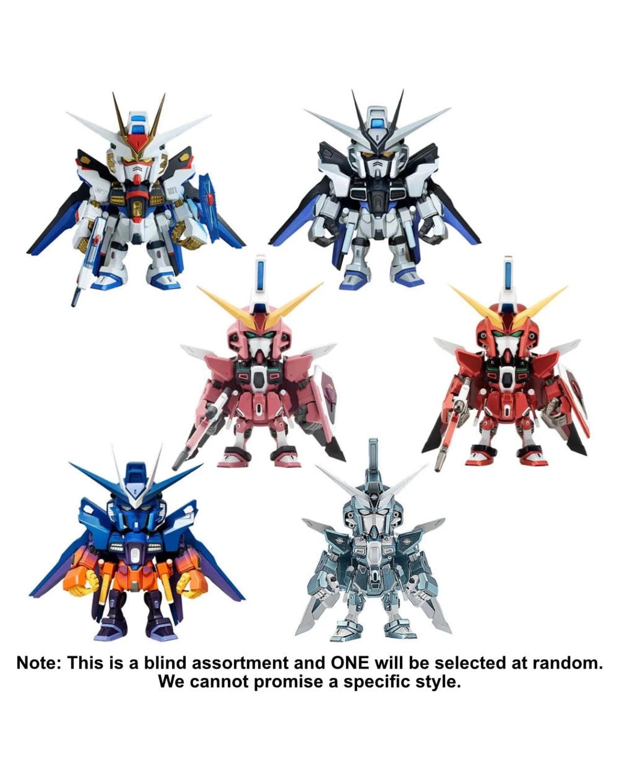 2 Bandai Shokugan QMSV Mini Gundam Strike Freedom Gundam and Infinite Justice Gundam Blind Box, 2 of 4