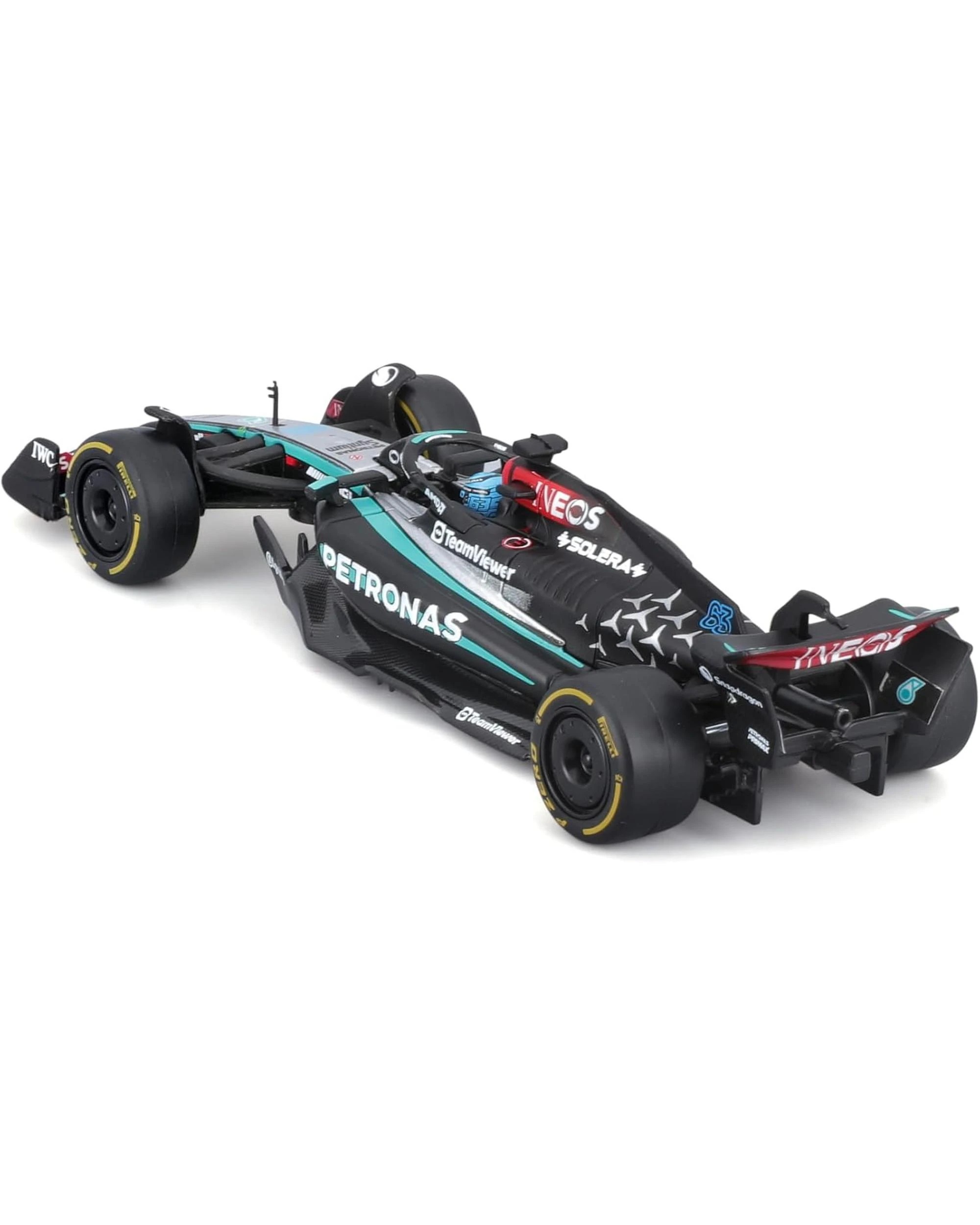 5 Bburago Formula Racing 2024 F-1 Mercedes AMG W15 #63 George Russell with Helmet 1:43 Scale Diecast Vehicle, 5 of 8