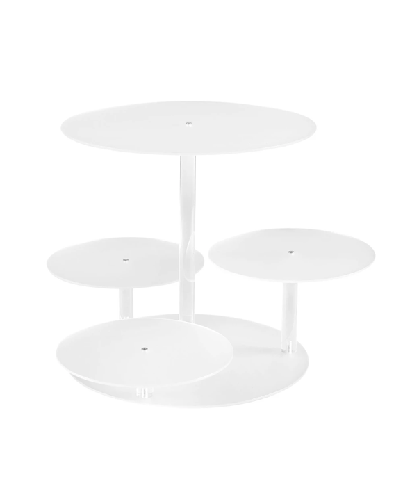 5-Star Chef Cake Stand 5 Tiers Acrylic Holder Display Round Clear Wedding - Clear