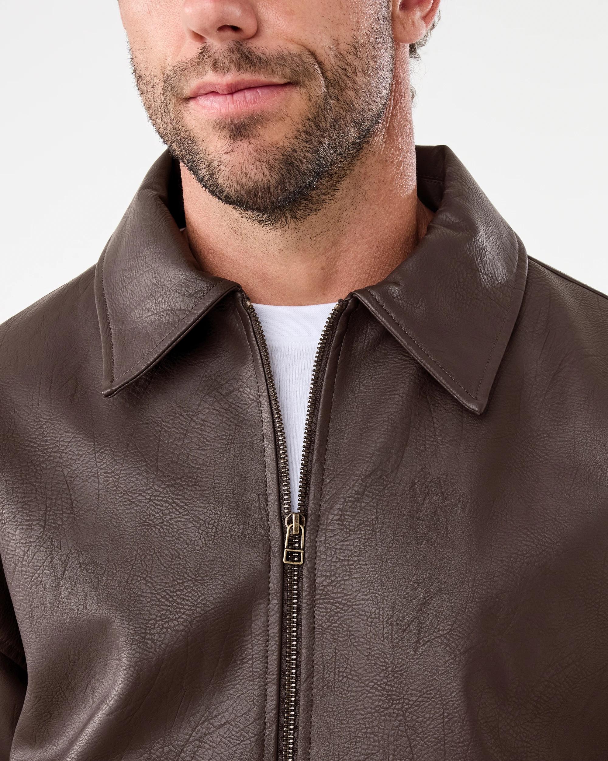 6 PU Bomber Jacket Chocolate, 6 of 8