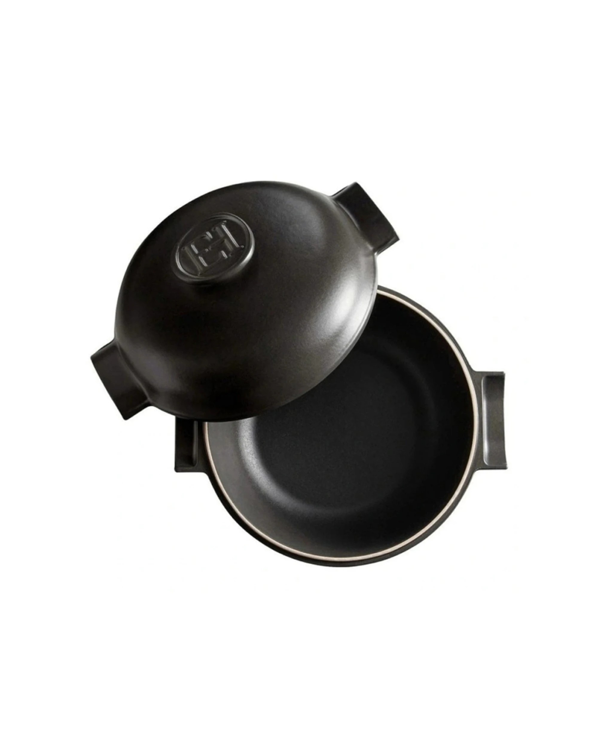 3 Emile Henry Delight Round Casserole Dish Ceramic Cookware Oven Induction 4L Graphite - Black, 3 of 5