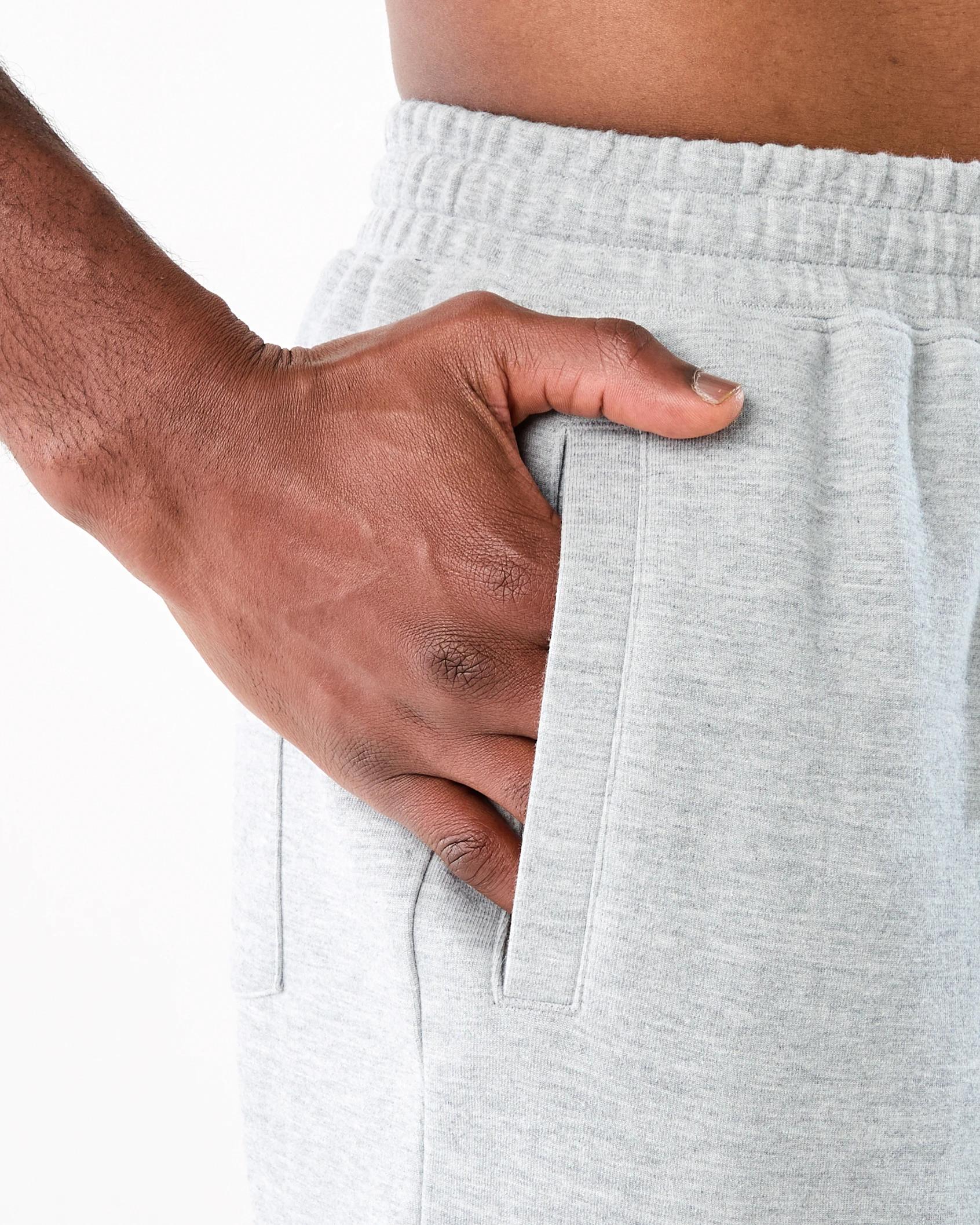 5 Elastic Waist Interlock Knit Shorts Grey Marle, 5 of 6