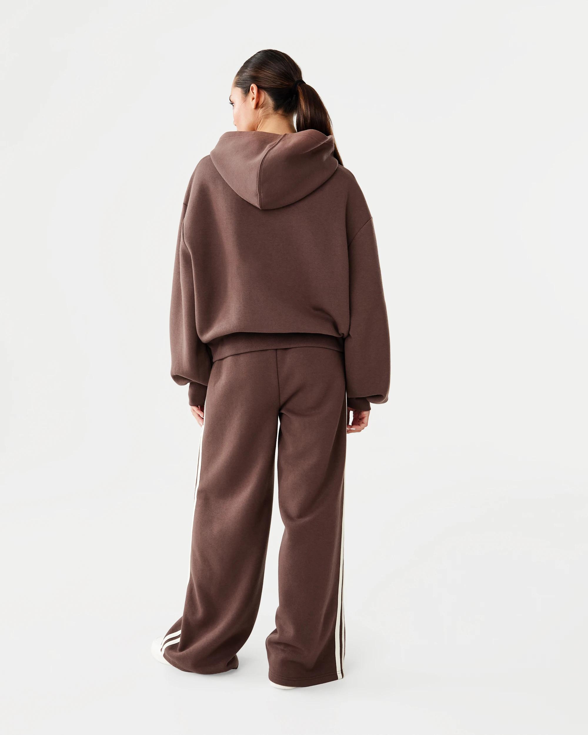4 Everlast Womens Sports Stripe Trackpants Choc, 4 of 10