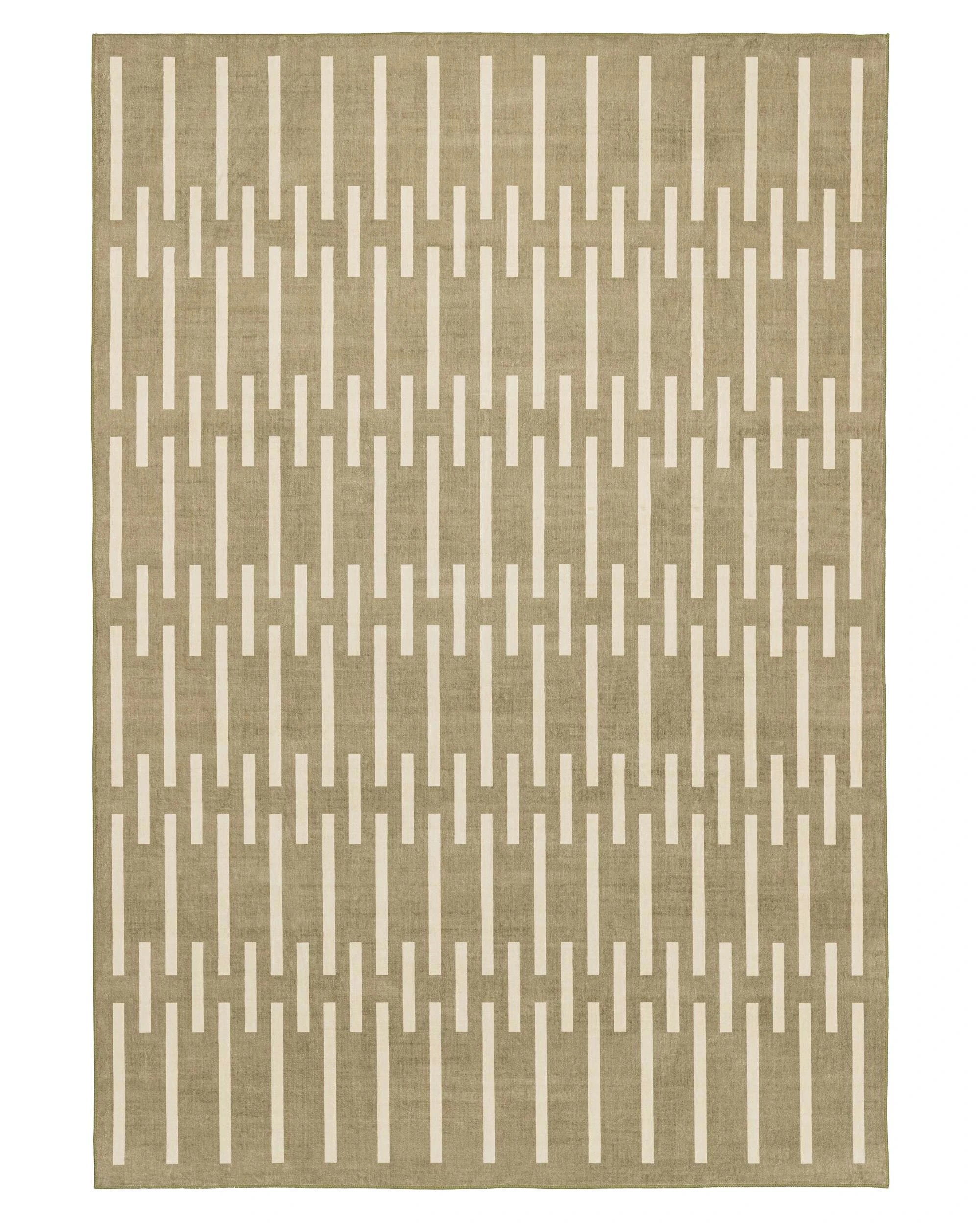 1 Loopsie Brentwood Printed Washable Rug-220cm x 150cm - Green, 1 of 8