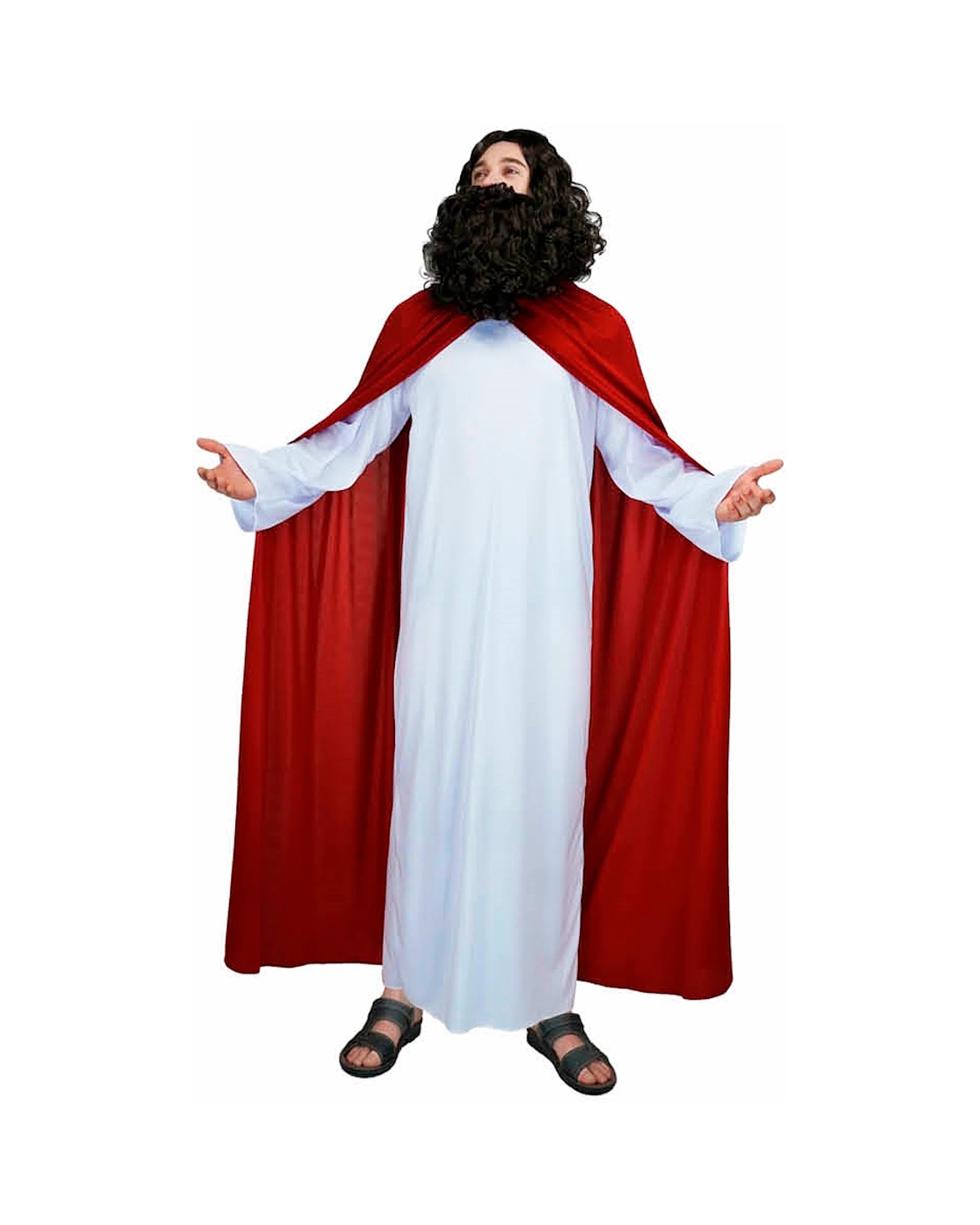 1 JD Party Adult Biblical Jesus Christ Costume - One Size - Red, 1 of 3