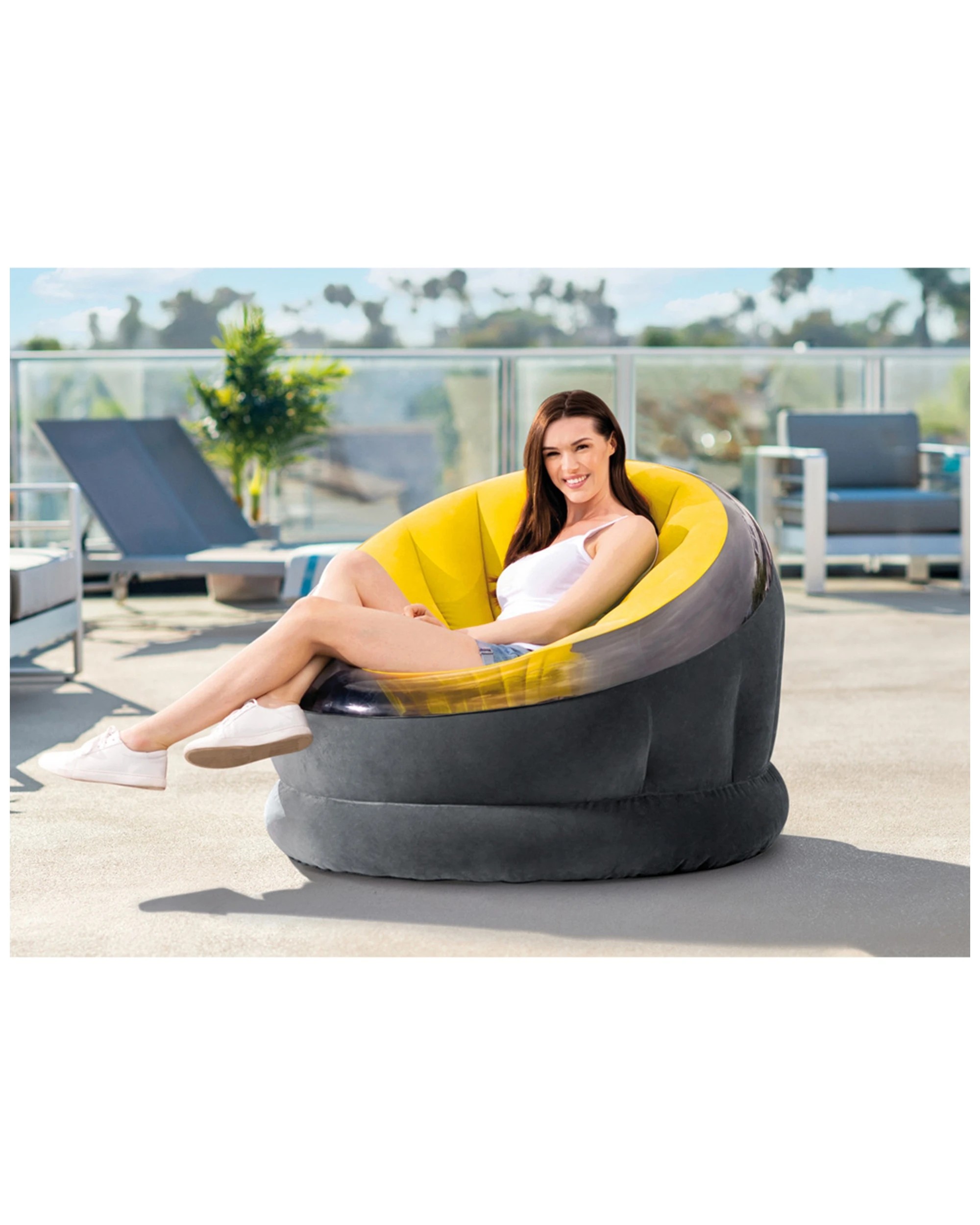 6 Intex Inflatable Air Furniture Empire Indoor/outdoor Chair 112x109cm - Assorted, 6 of 7