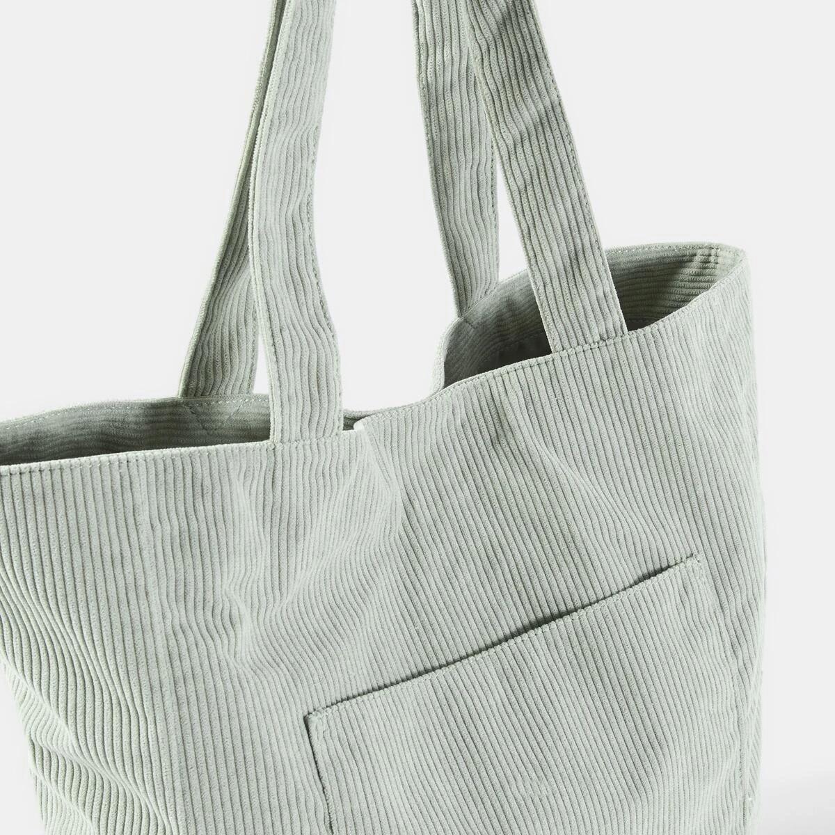 3 Corduroy Tote Bag Soft Khaki, 3 of 5