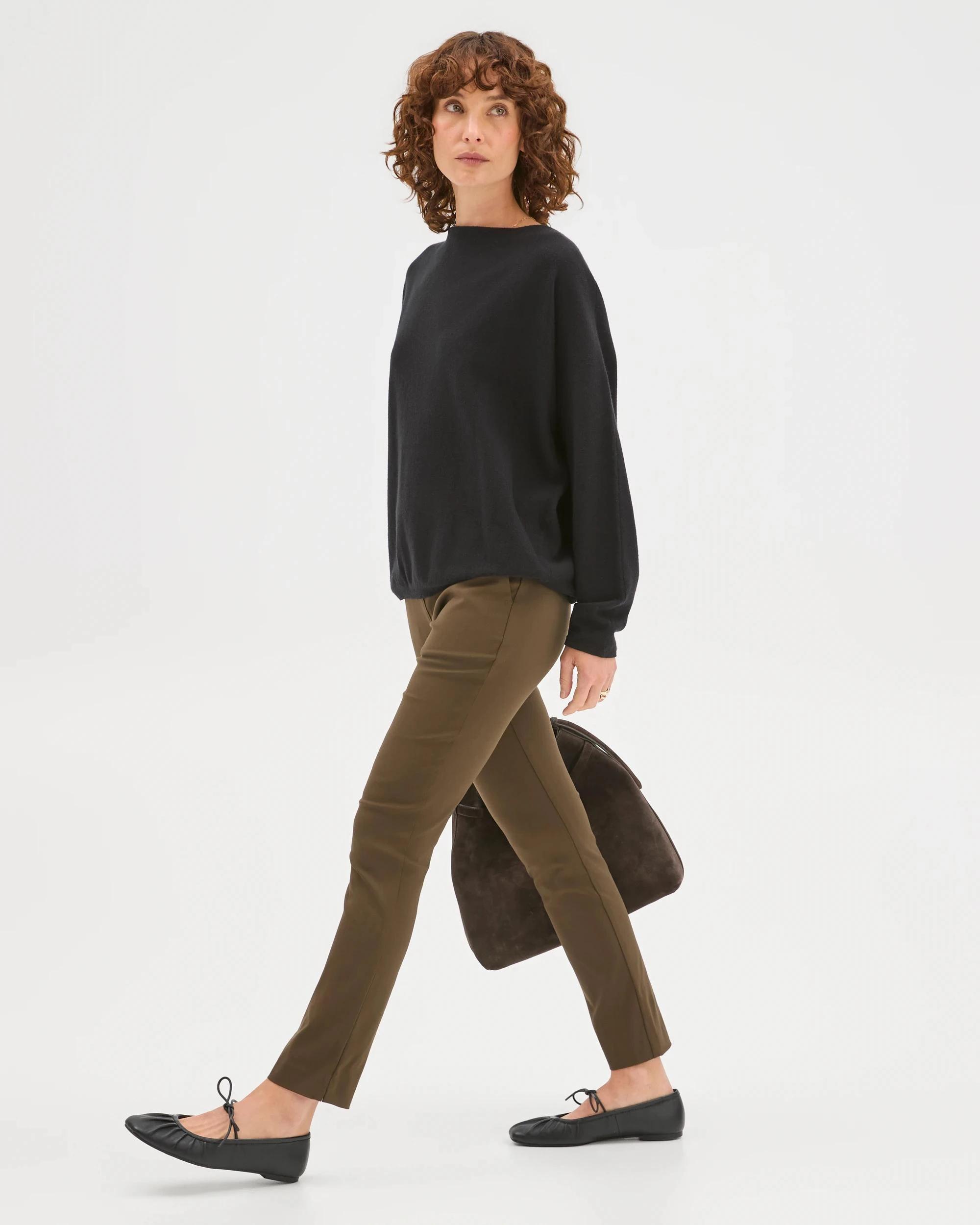 3 Preview Carrie Bengaline Ankle Length Pants DARK OLIVE, 3 of 6