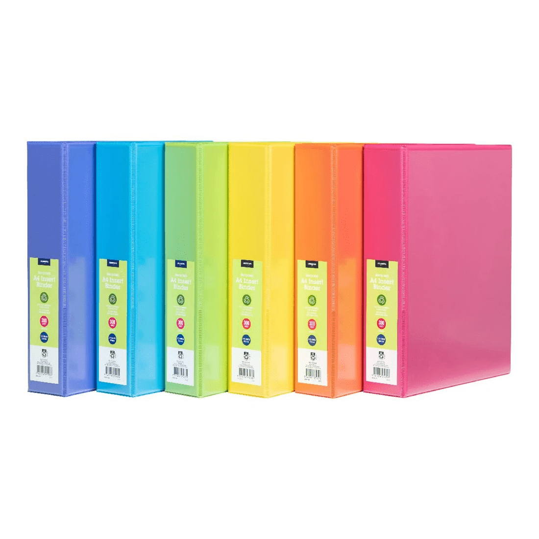 6 J.Burrows Insert Binder A4 3 D-Ring 38mm Orange, 6 of 6