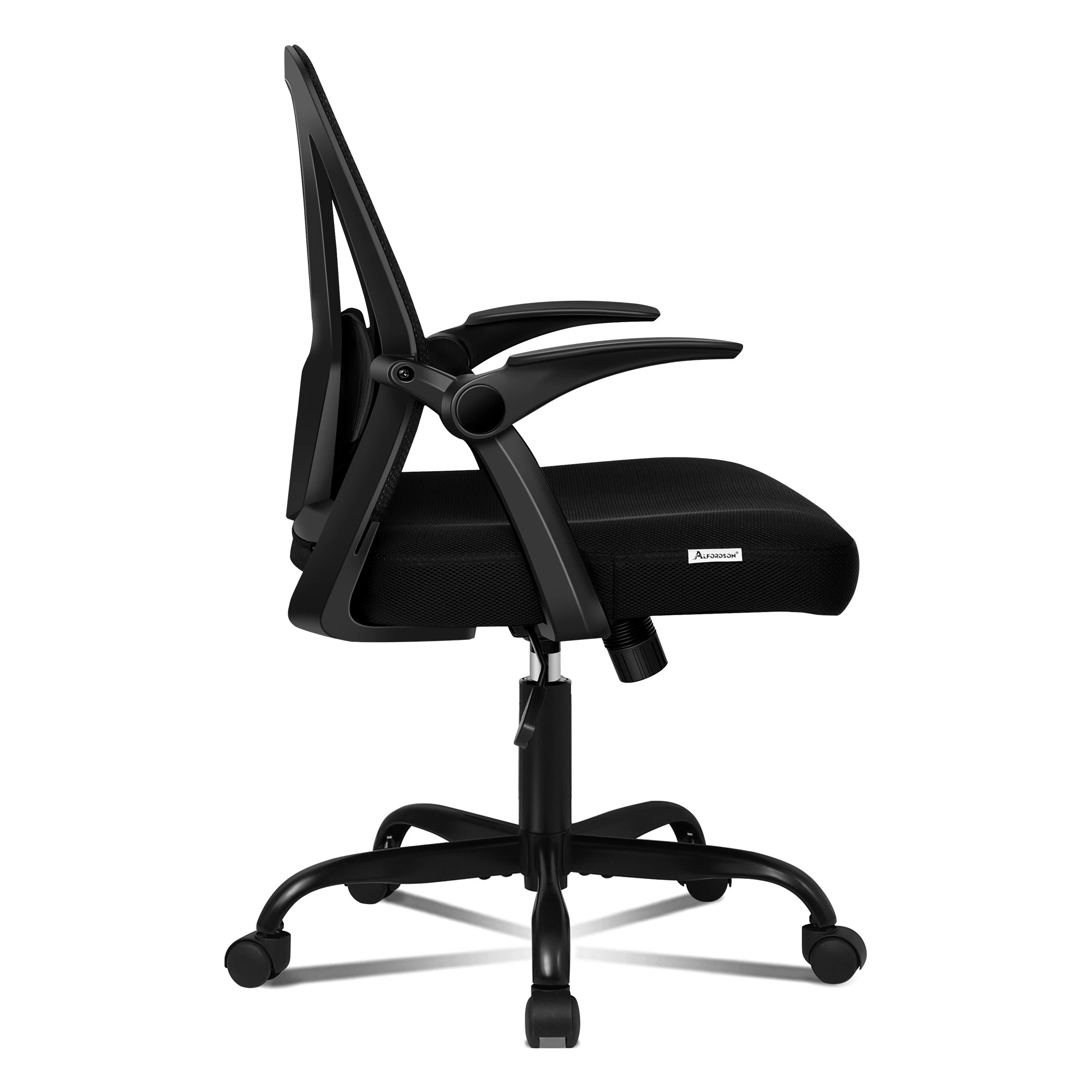 3 Alfordson Mesh Office Chair Executive Fabric Seat Gaming Racing Tilt Computer - Black, 3 of 10