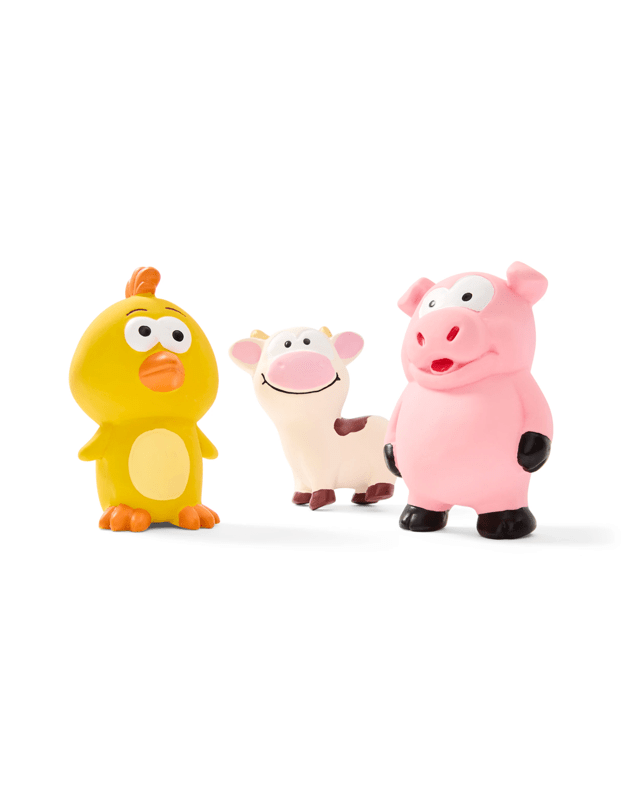 3 Pack Pet Toy Latex Ani