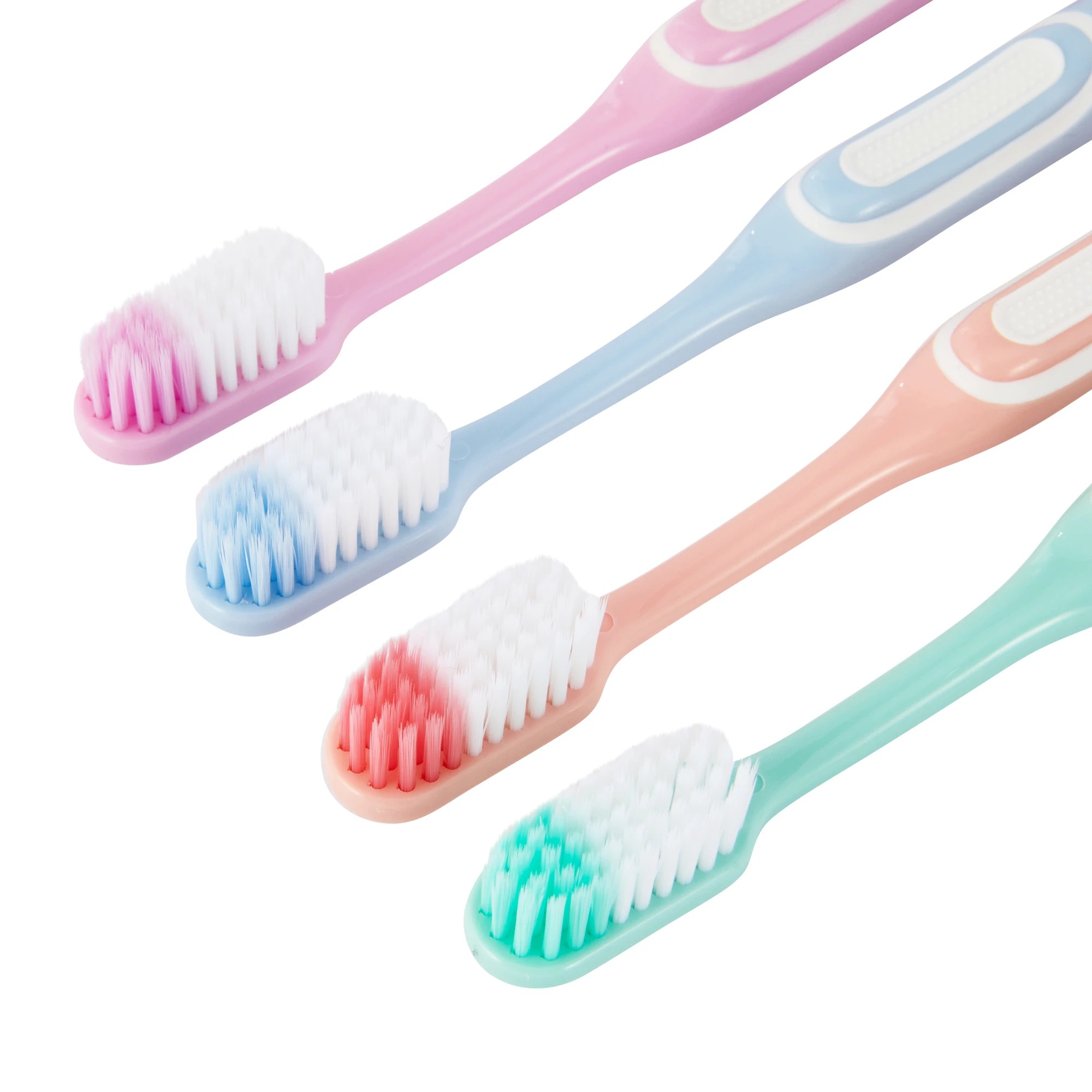 4 OXX Bodycare 4 Pack Toothbrush with Tongue Cleaner - Orange, Green, Blue and Pink, 4 of 5