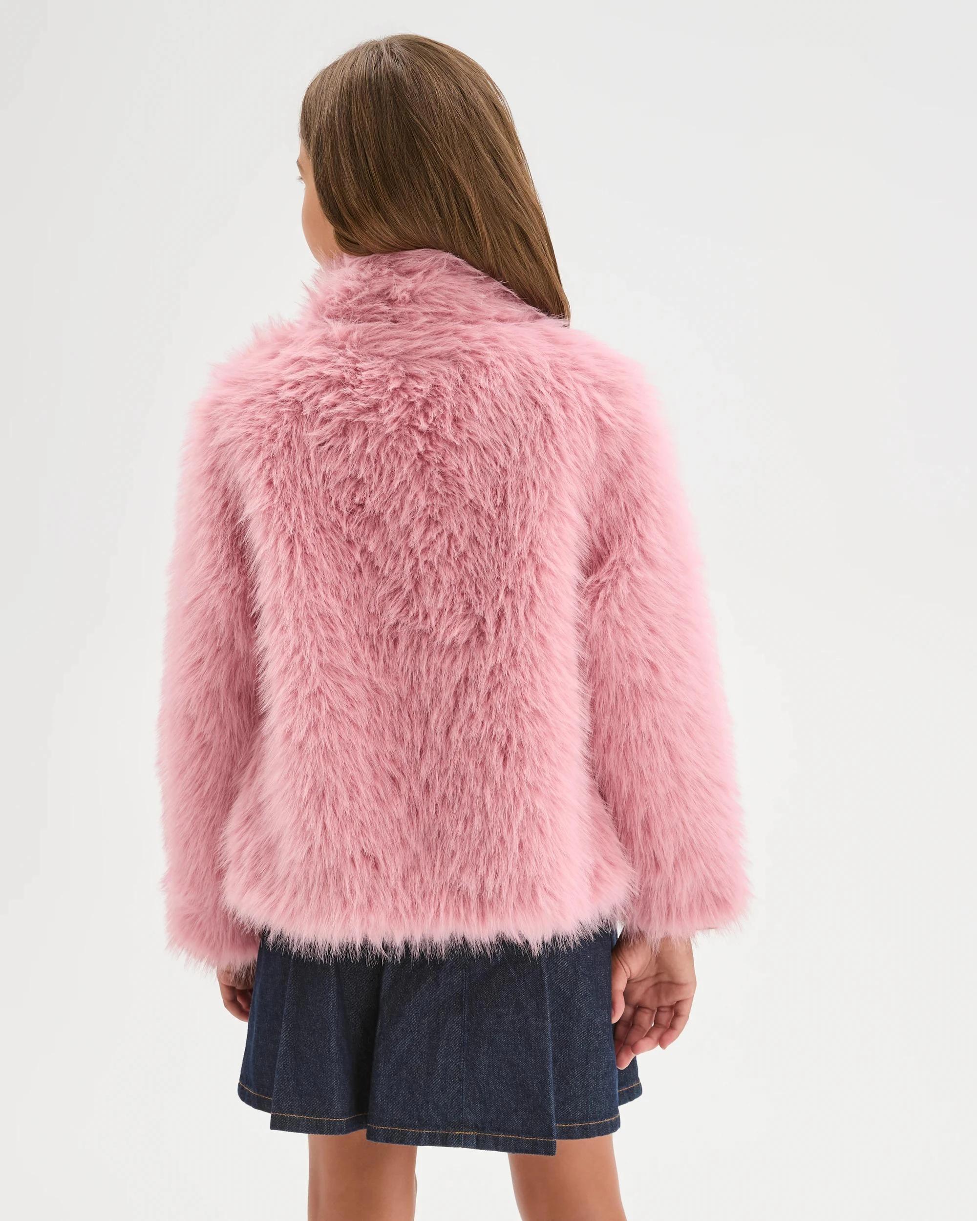 5 Target Kids Faux Fur Jacket BLUSH, 5 of 7