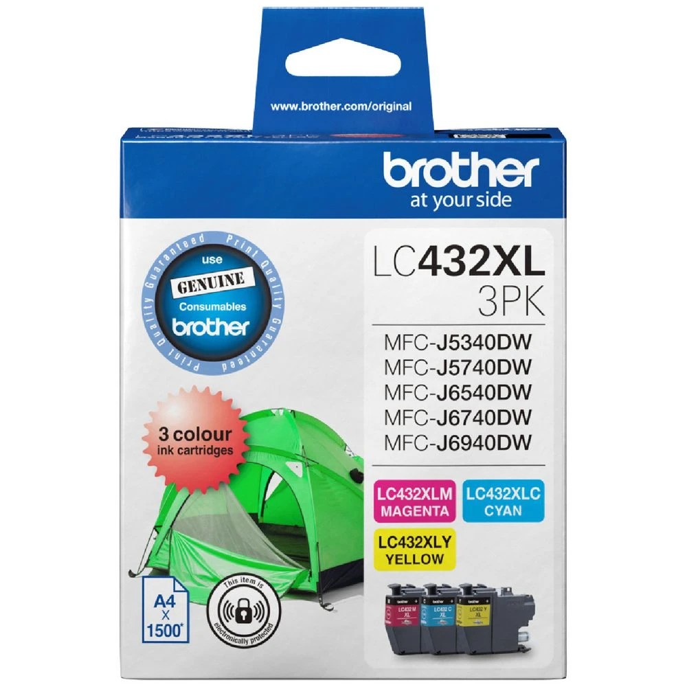 1 Brother INKvestment LC 432XL  Ink Cartridges 3 Pack, 1 of 1