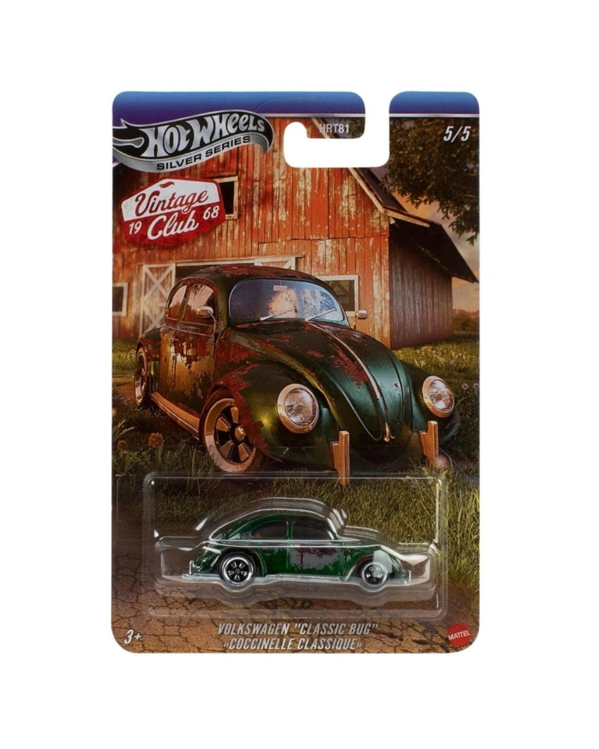 1 Hot Wheels Silver Series Vintage Club 1968 Volkswagen Classic Bug, 1 of 1